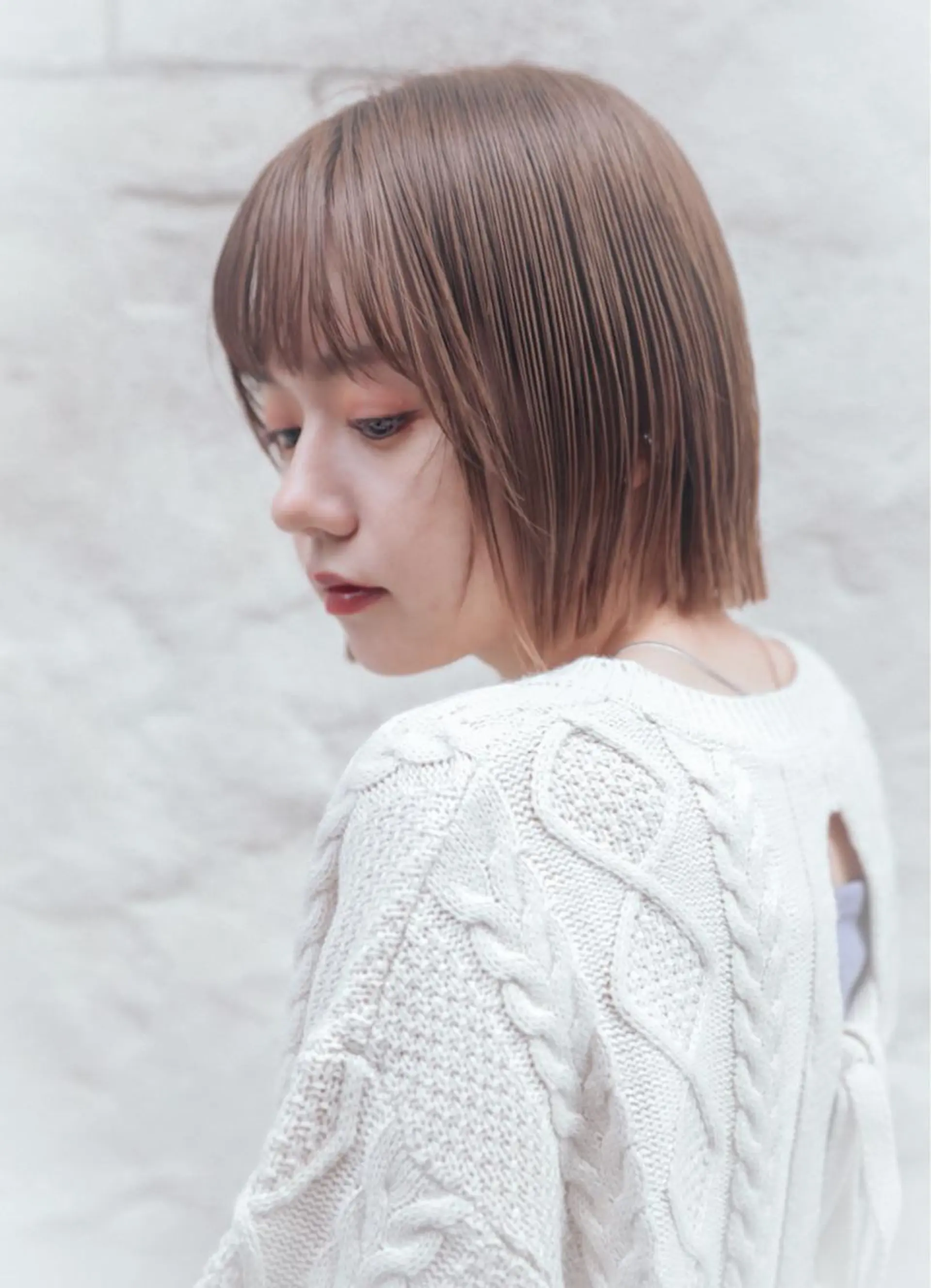 ミディアム カラー ベージュカラー ボブ ショートヘア特化 似合せが得意🤩のヘアスタイル