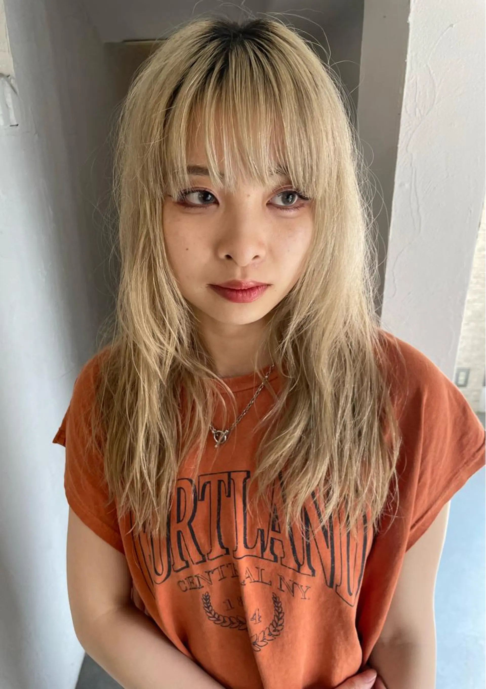 ミディアム カラー ケアパーマ/ケアブリ ーチdaisukeのヘアスタイル