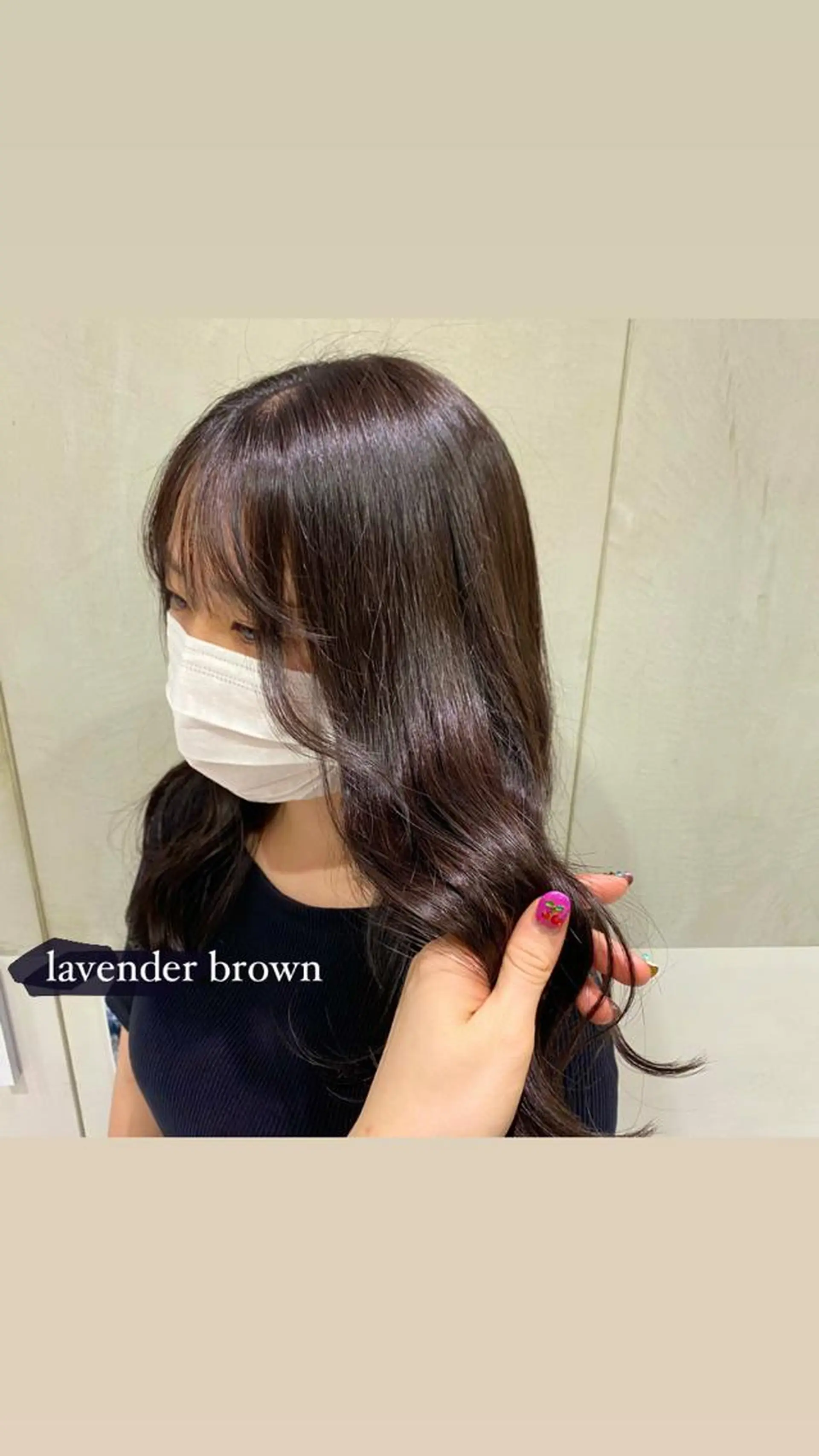 セミロング カラー ブラウンカラー 透明感カラー ラベンダーカラー ラベンダーブラウン 艶感/ナチュラル 🌿マアヤのヘアスタイル