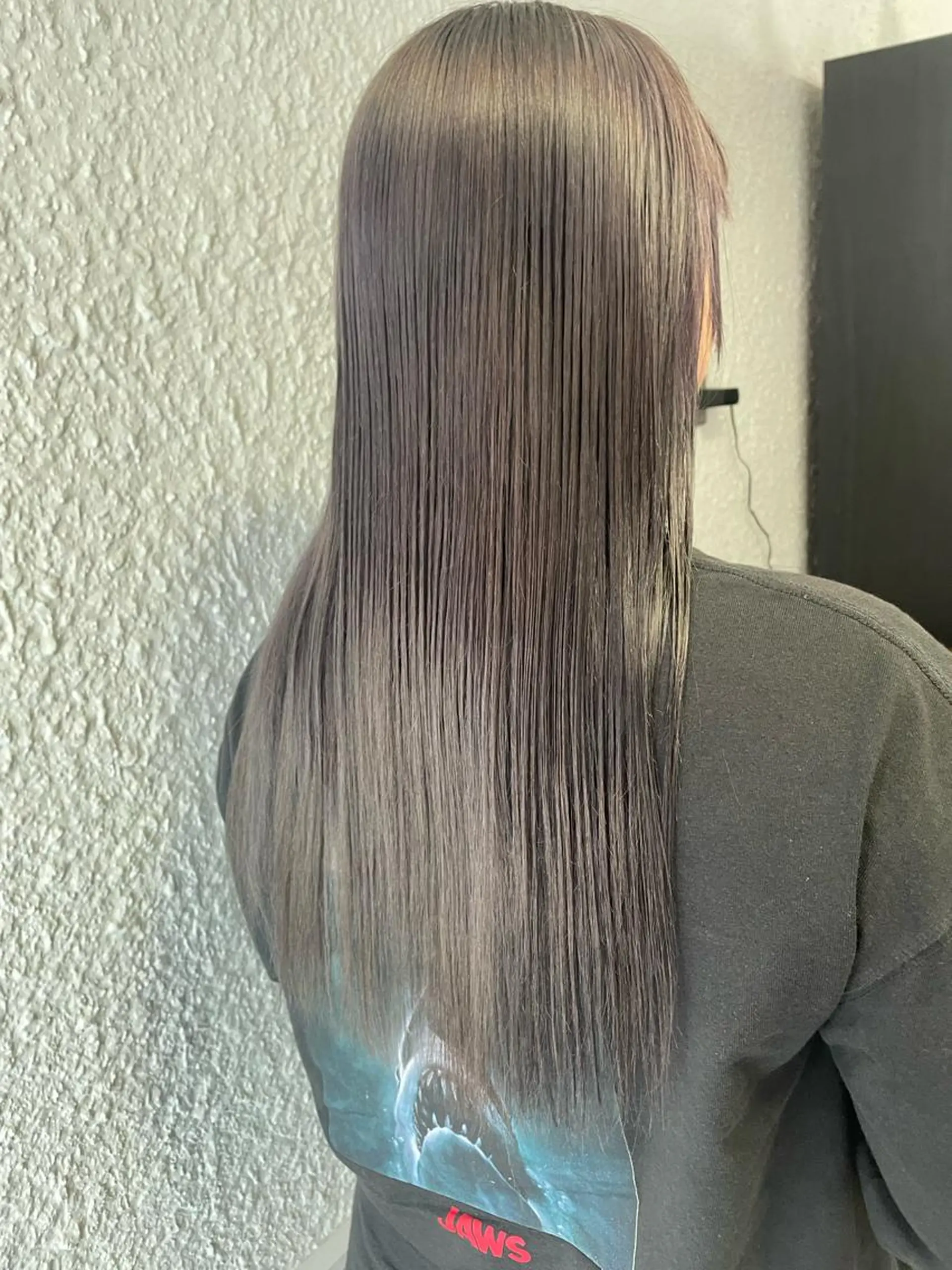 セミロング カラー シルバー yui/ layer cutのヘアスタイル