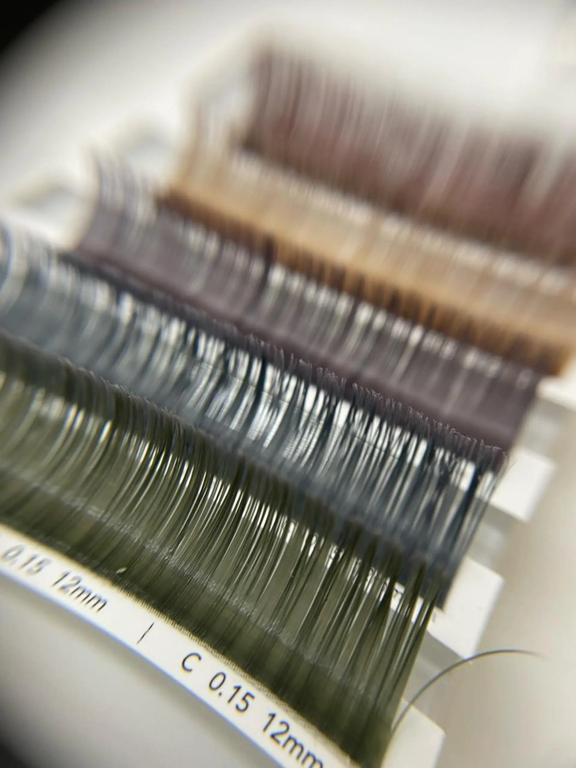 カラー マツエク・マツパ ブルーカラー グレージュ フラットラッシュ yukana 🎀のマツエク・マツパデザイン