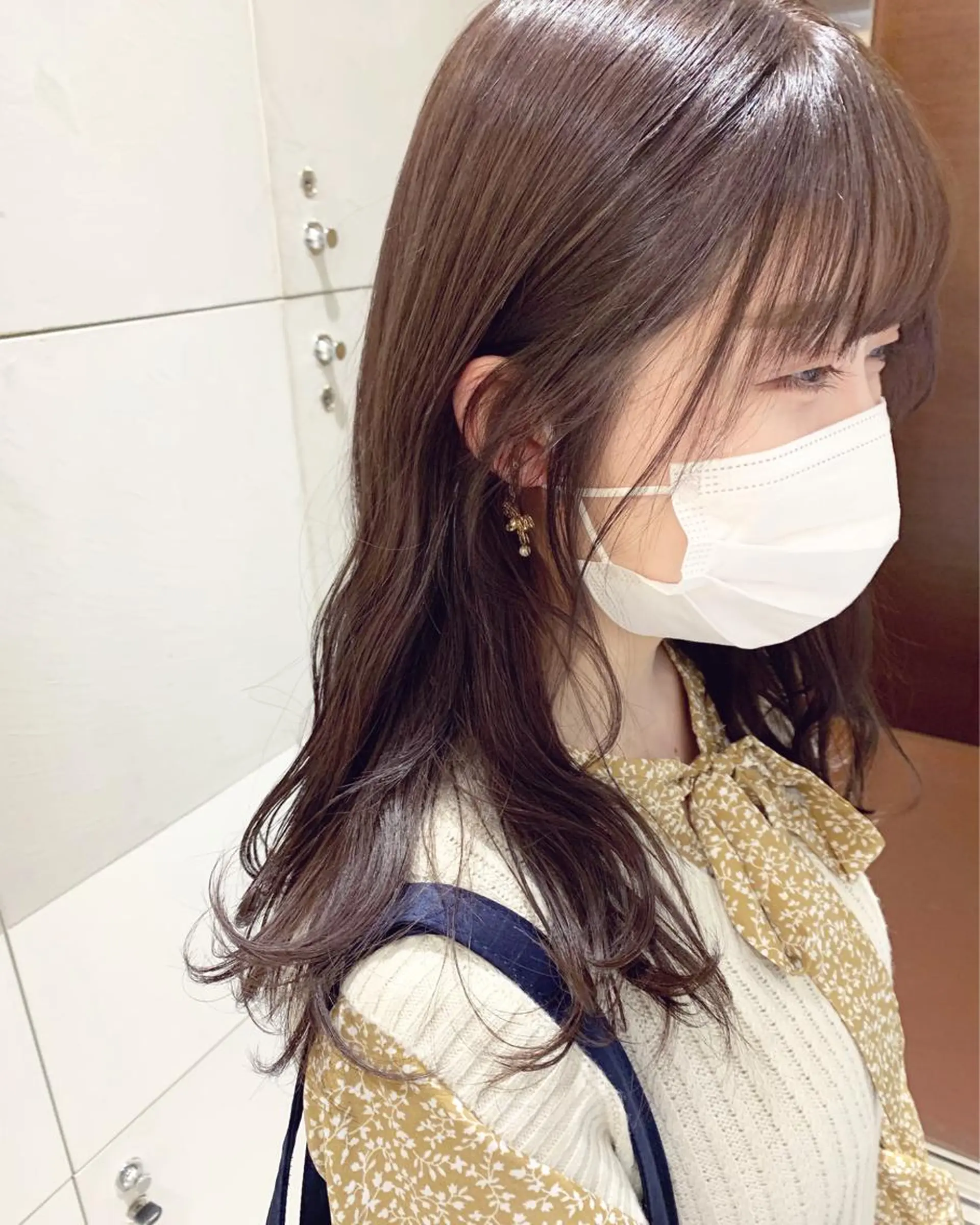 ミディアム カラー ラベンダーカラー ラベンダーグレー minami🪷 暖色カラーのヘアスタイル