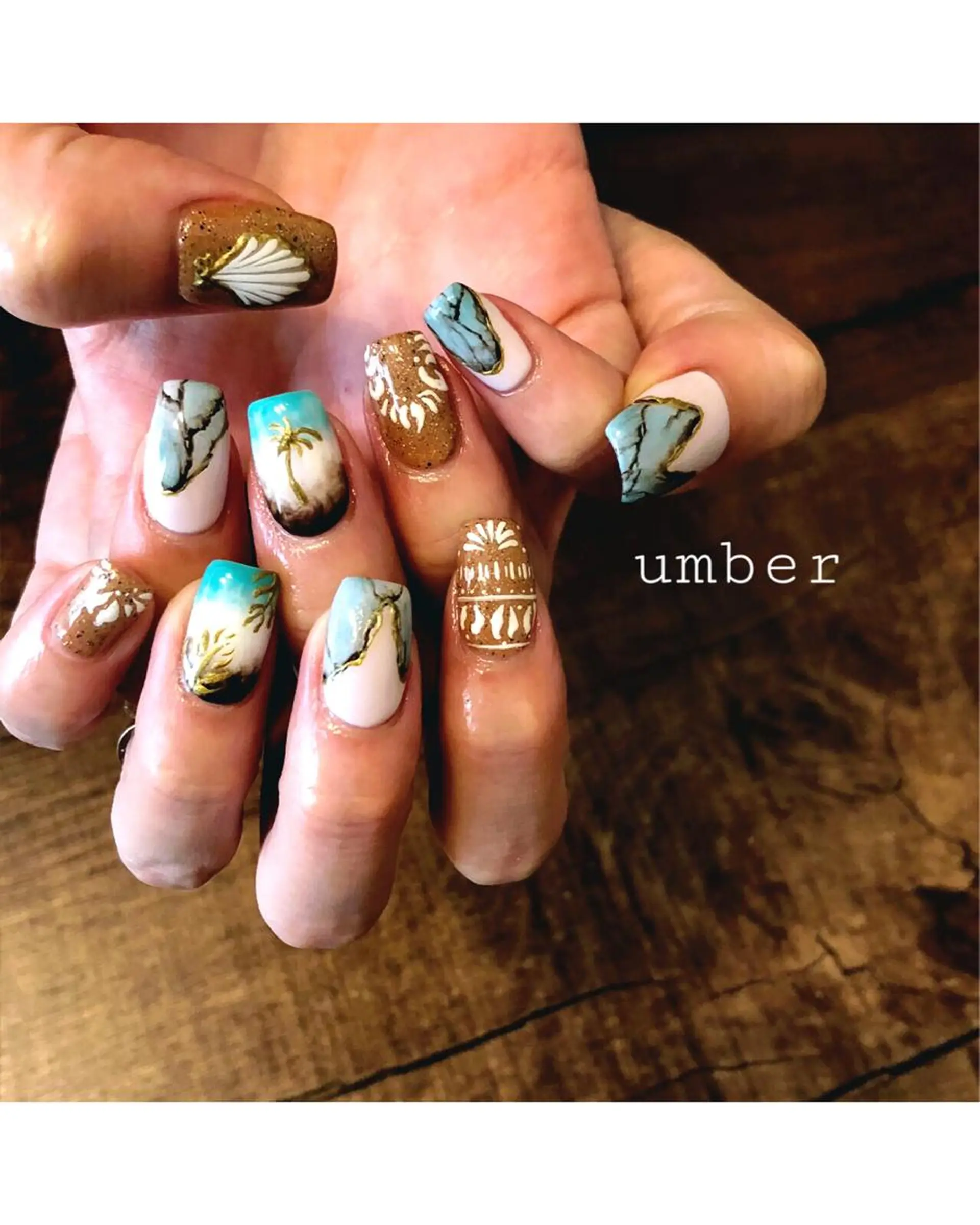 ネイル アートネイル クリアネイル フットネイル フレンチネイル グラデーション ハンドネイル umber 三茶1分のネイルデザイン