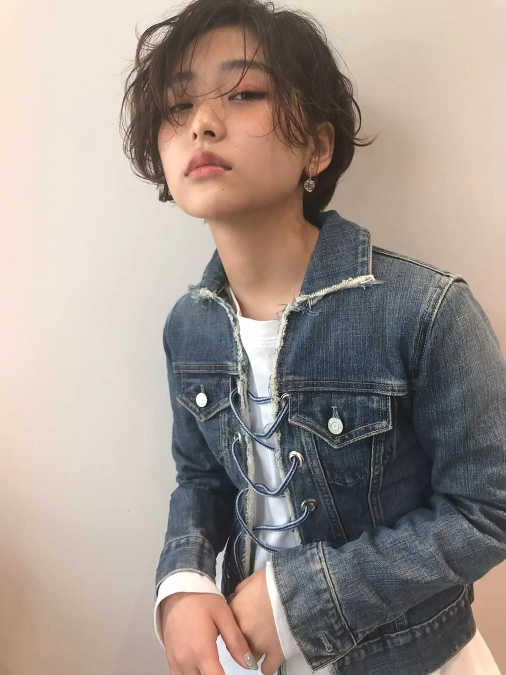 ショート カラー パーマ 韓国/髪質改善💘 櫻井かれんのヘアスタイル