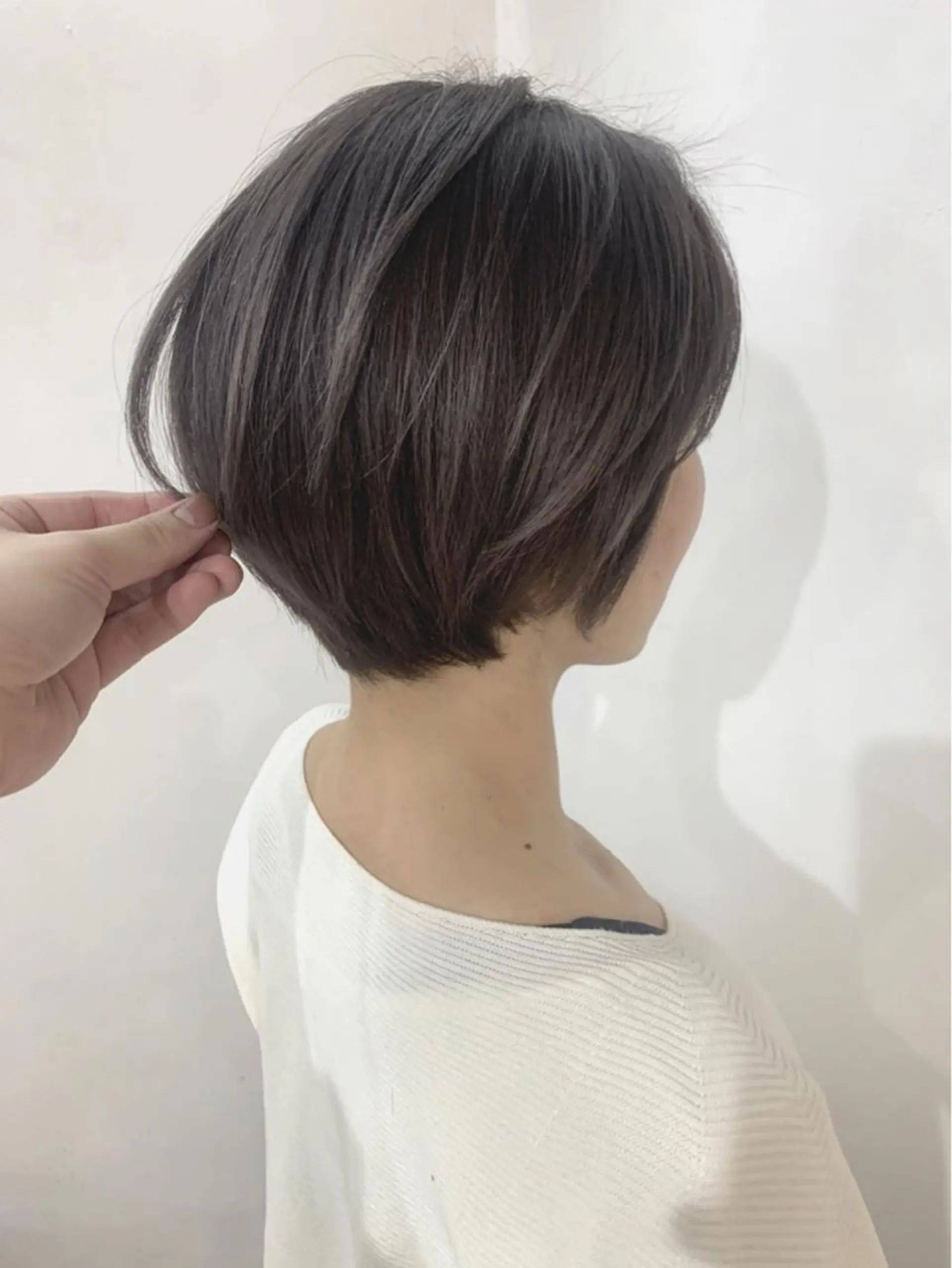 ショート ヘアカラー トリートメント 京都大人女性ショート 徒歩1分/秋山のヘアスタイル