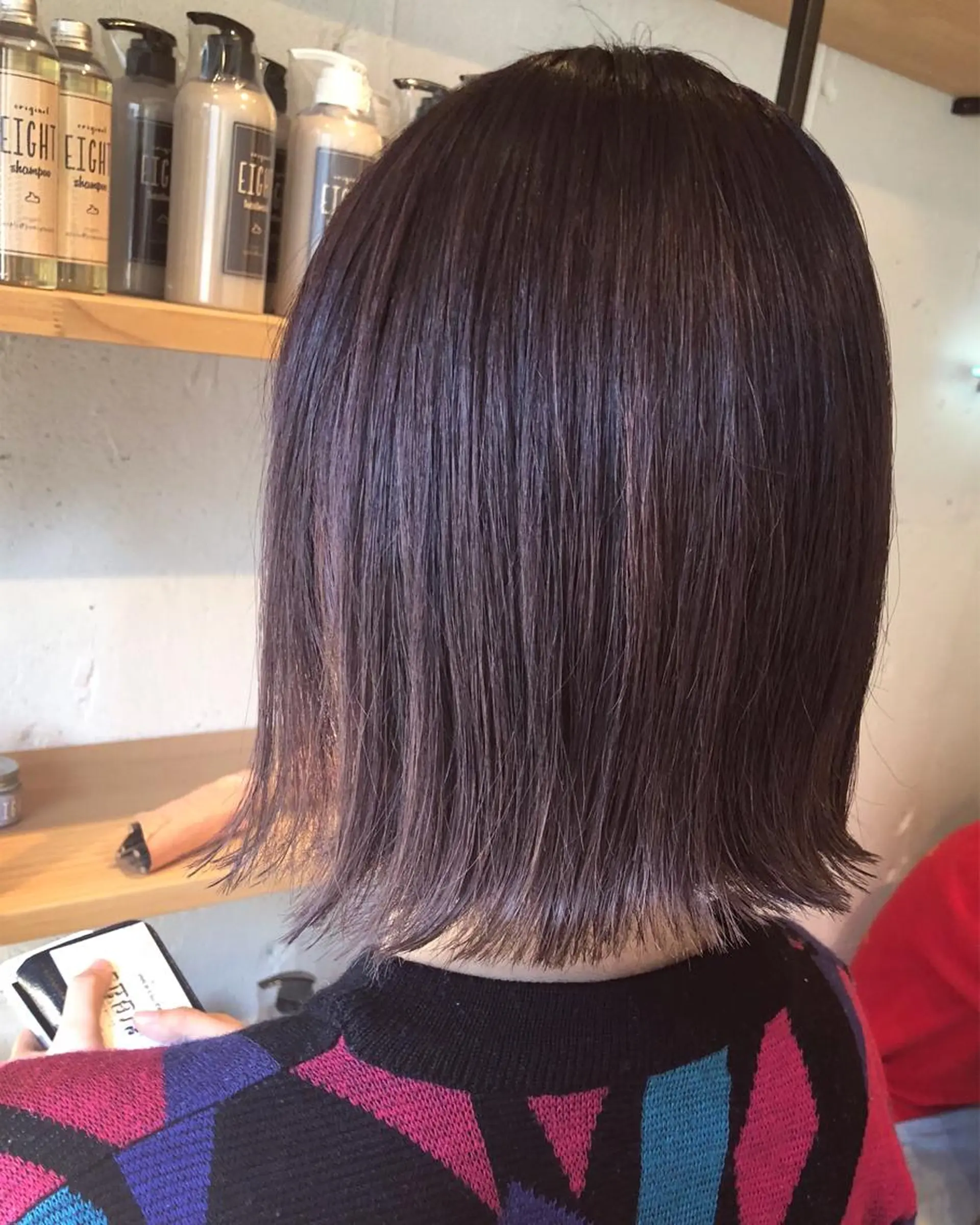 ミディアム ラベンダーベージュ パープルカラー トリートメント フジサキ ケンのヘアスタイル