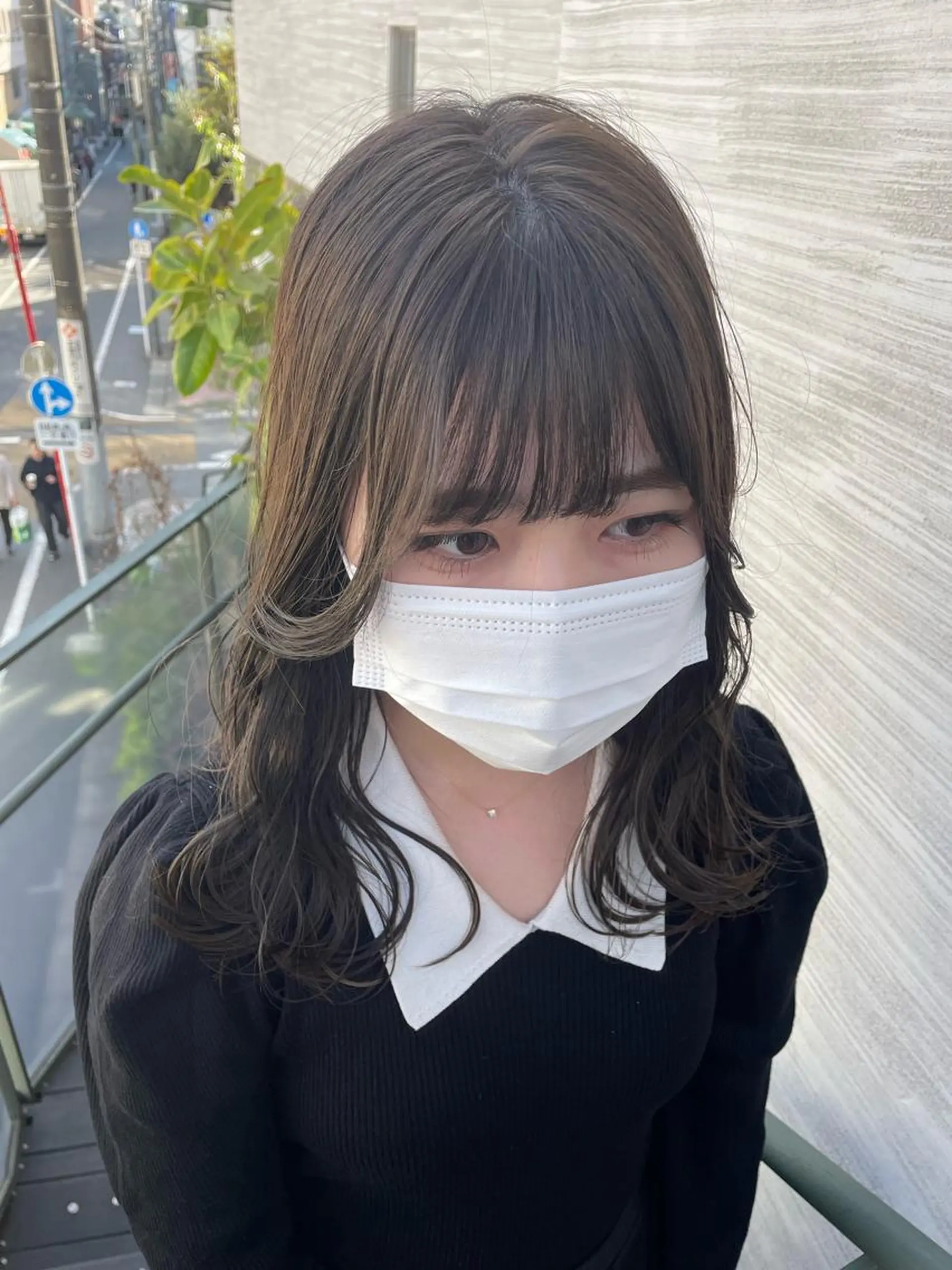 セミロング カラー 韓国風ヘア 韓国風/オシャレ /縮毛矯正/滝口琴未のヘアスタイル