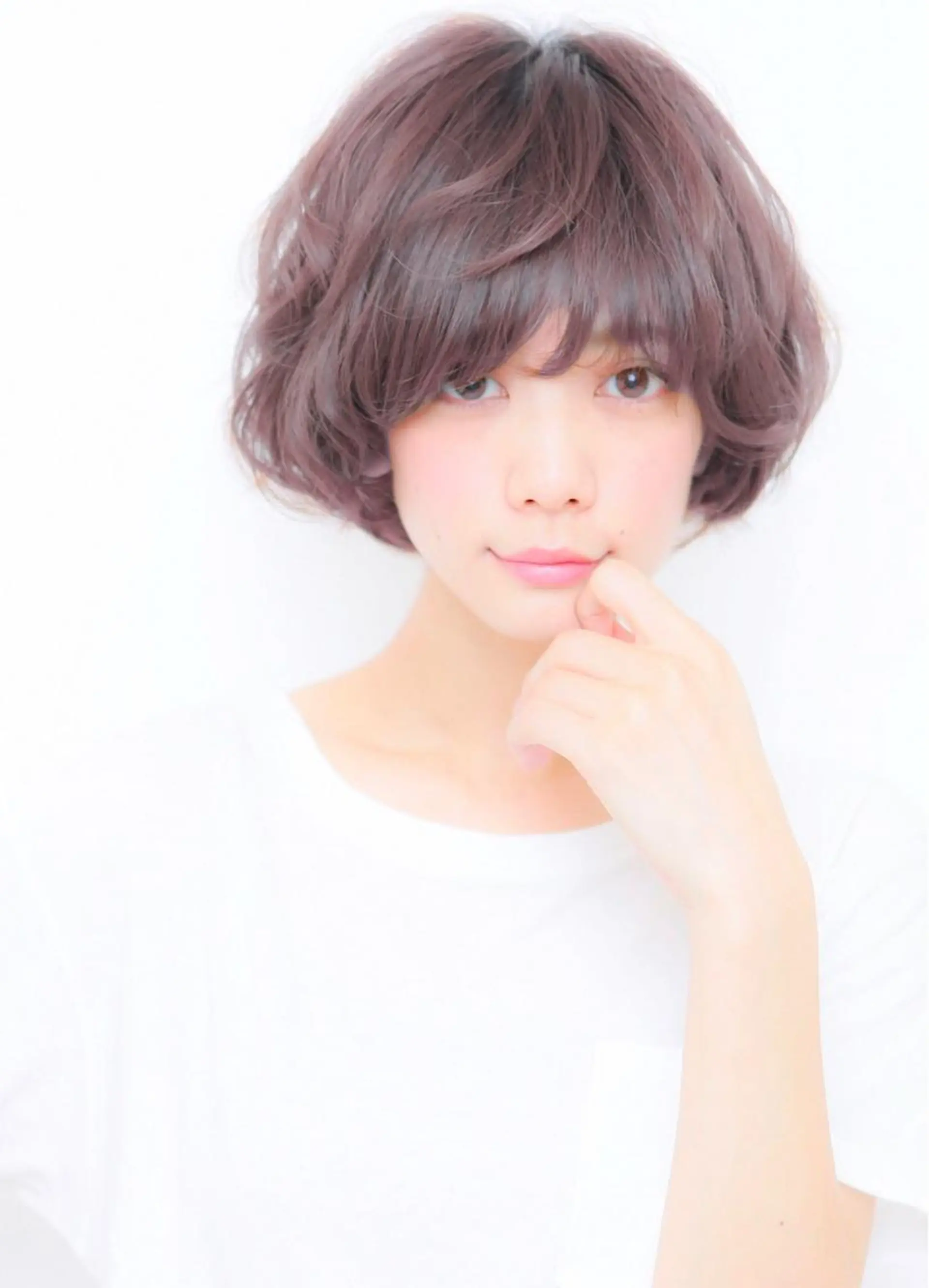 ショート カラー アッシュ ピンクカラー ピンクアッシュ モテ髪透明感❤️ デイズヘアカラーのヘアスタイル