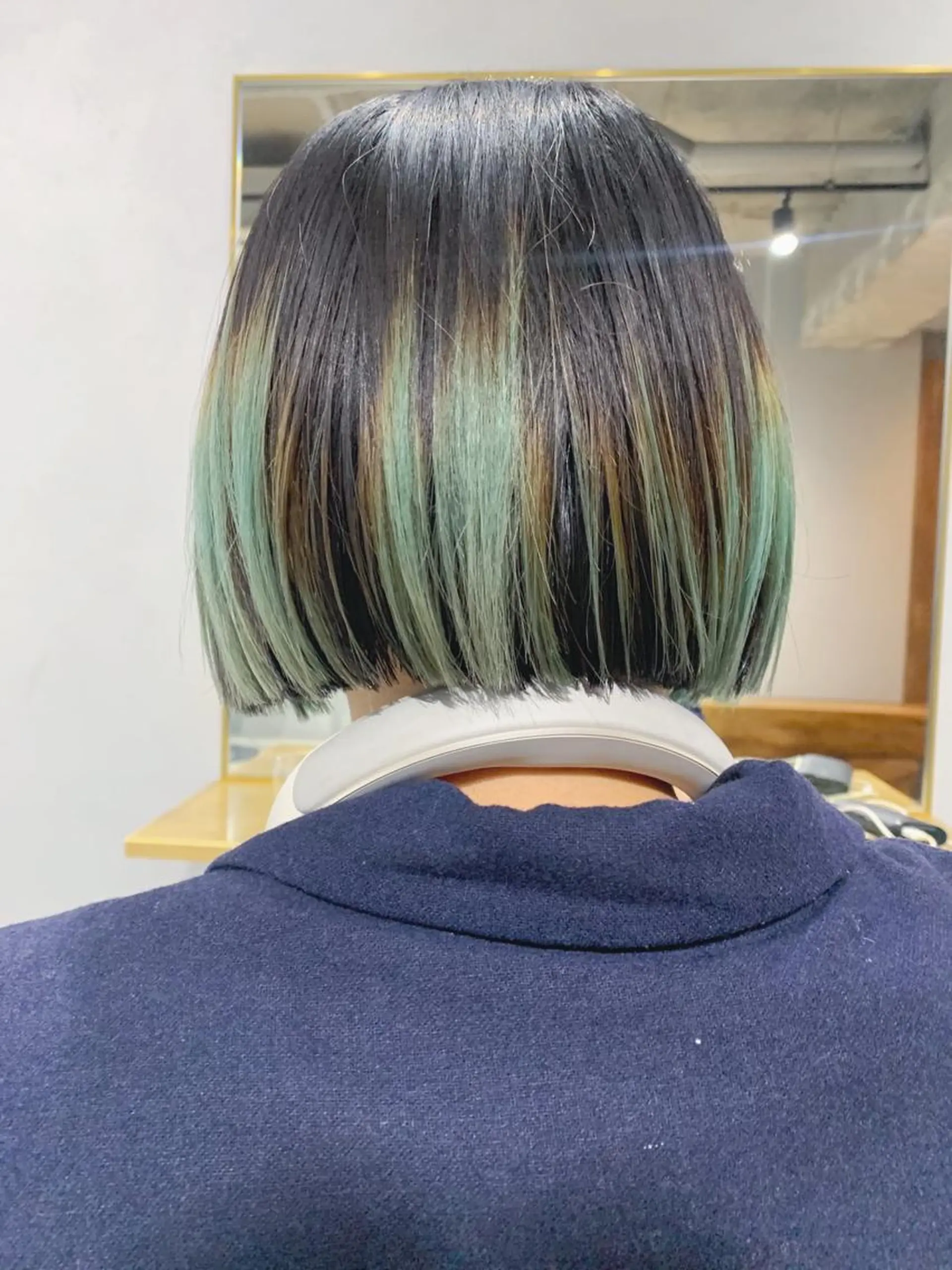 ショート カラー ボブパーマコテ巻き風 パーマNo1深江秀平のヘアスタイル