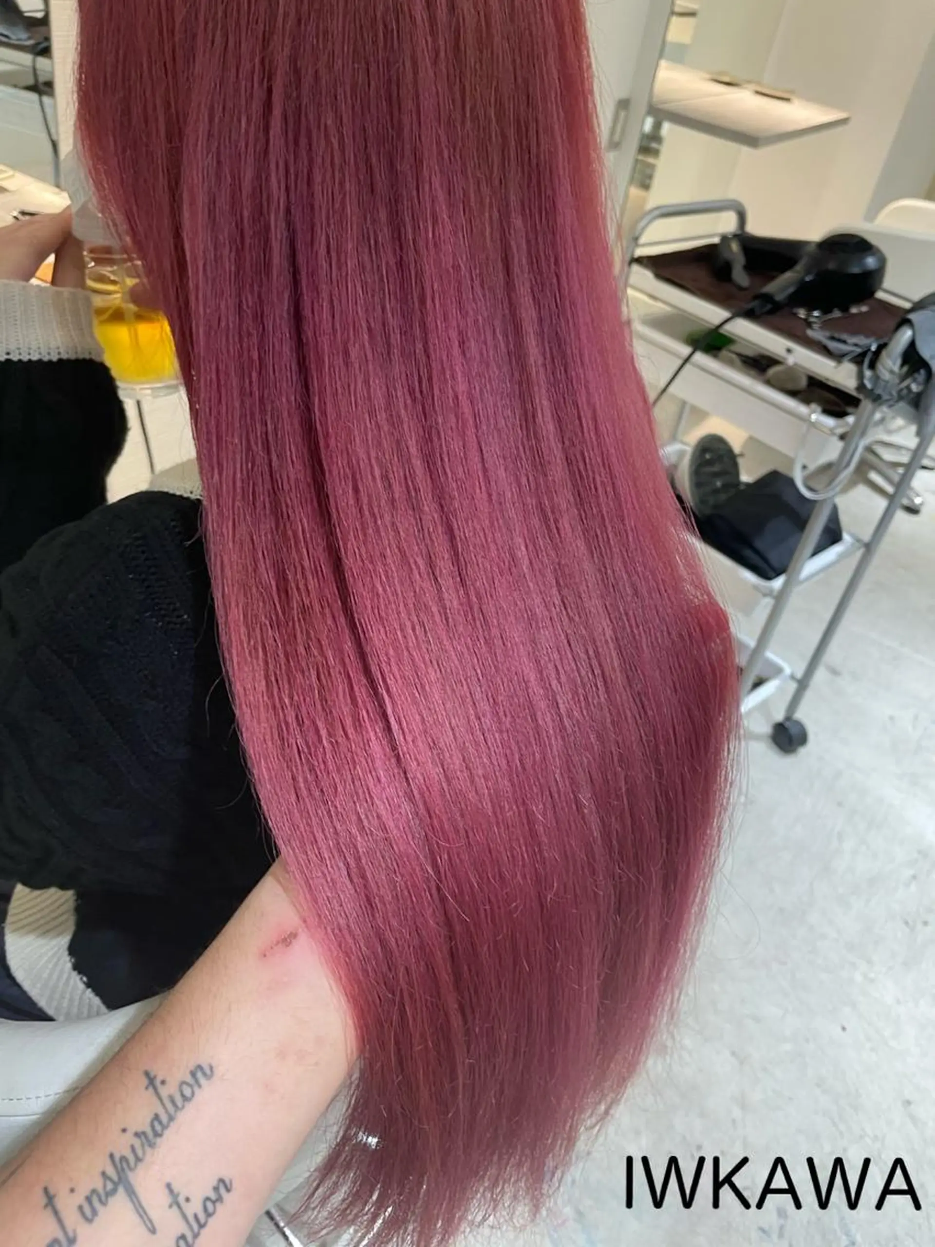 ロング カラー パーマ アクアカラー 髪質改善 トリートメント 🌈ハイトーン髪質改 善🌈polon🌟のヘアスタイル