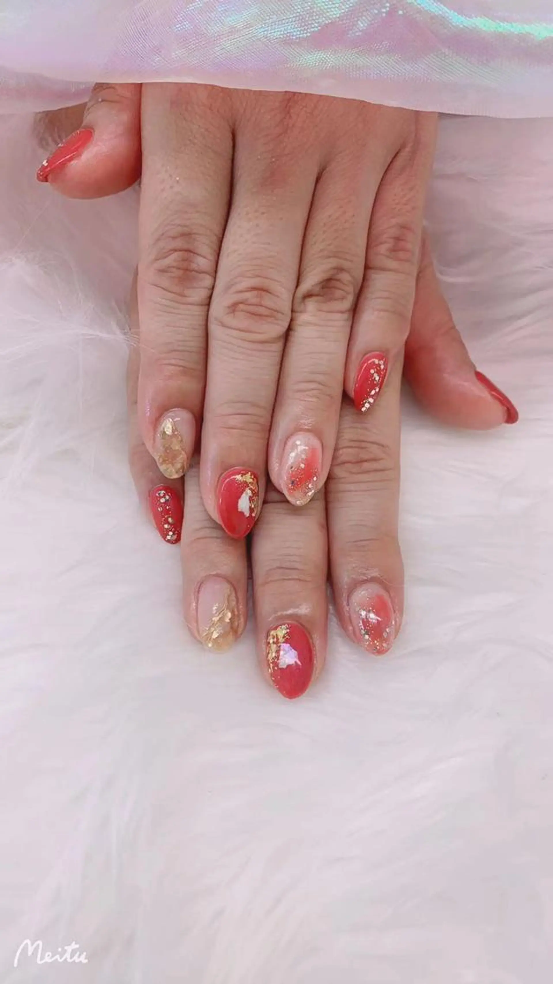 ネイル ハンドネイル 🦋ネイルサロン ブラン🌈ゆりのネイルデザイン