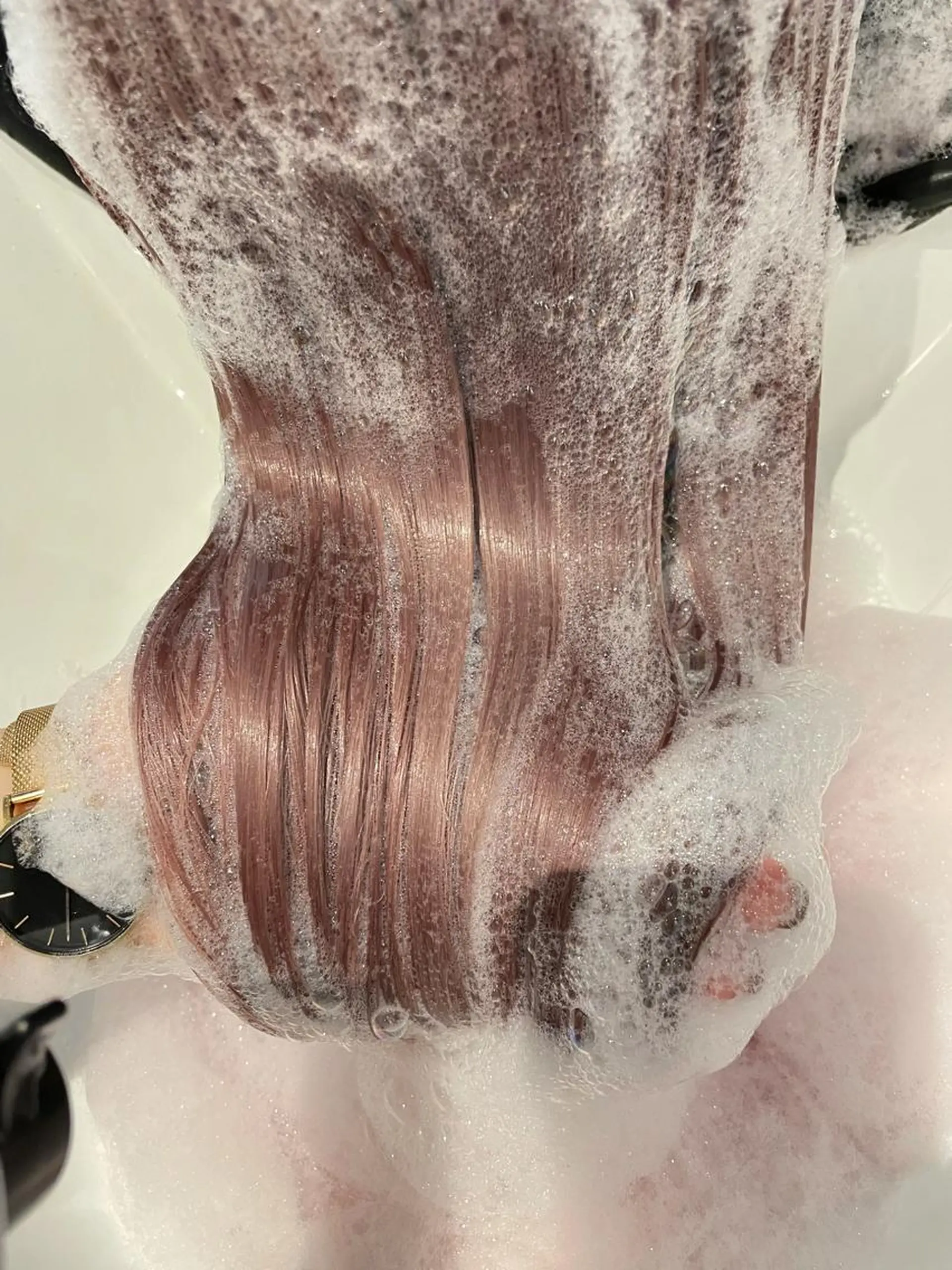 セミロング カラー ヘアカラー トリートメント 【淡色color/ nail】maikoのネイルデザイン