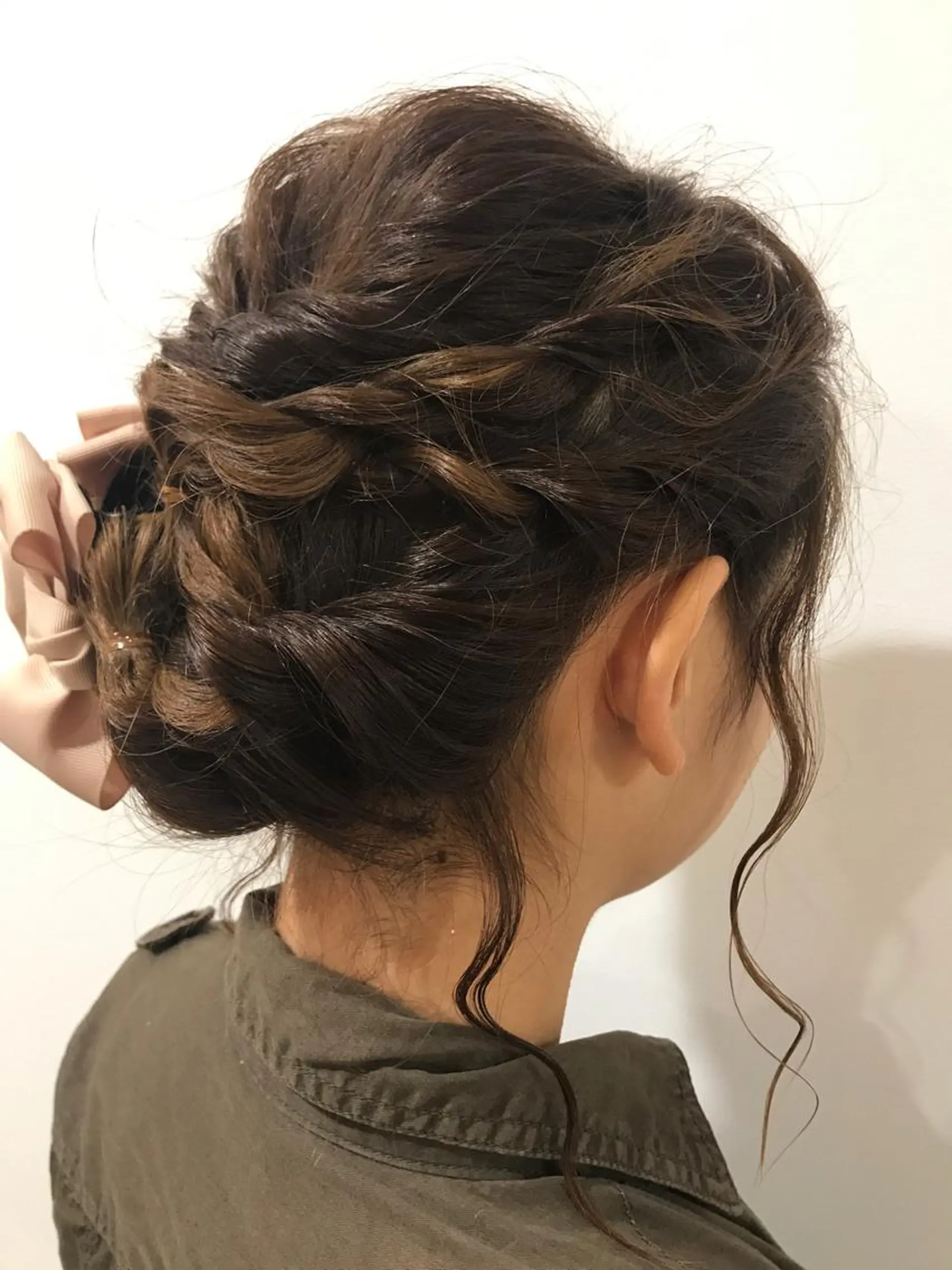 ミディアム ヘアアレンジ 暖色カラー🍊 ボブ🌿顔周りcutのヘアスタイル