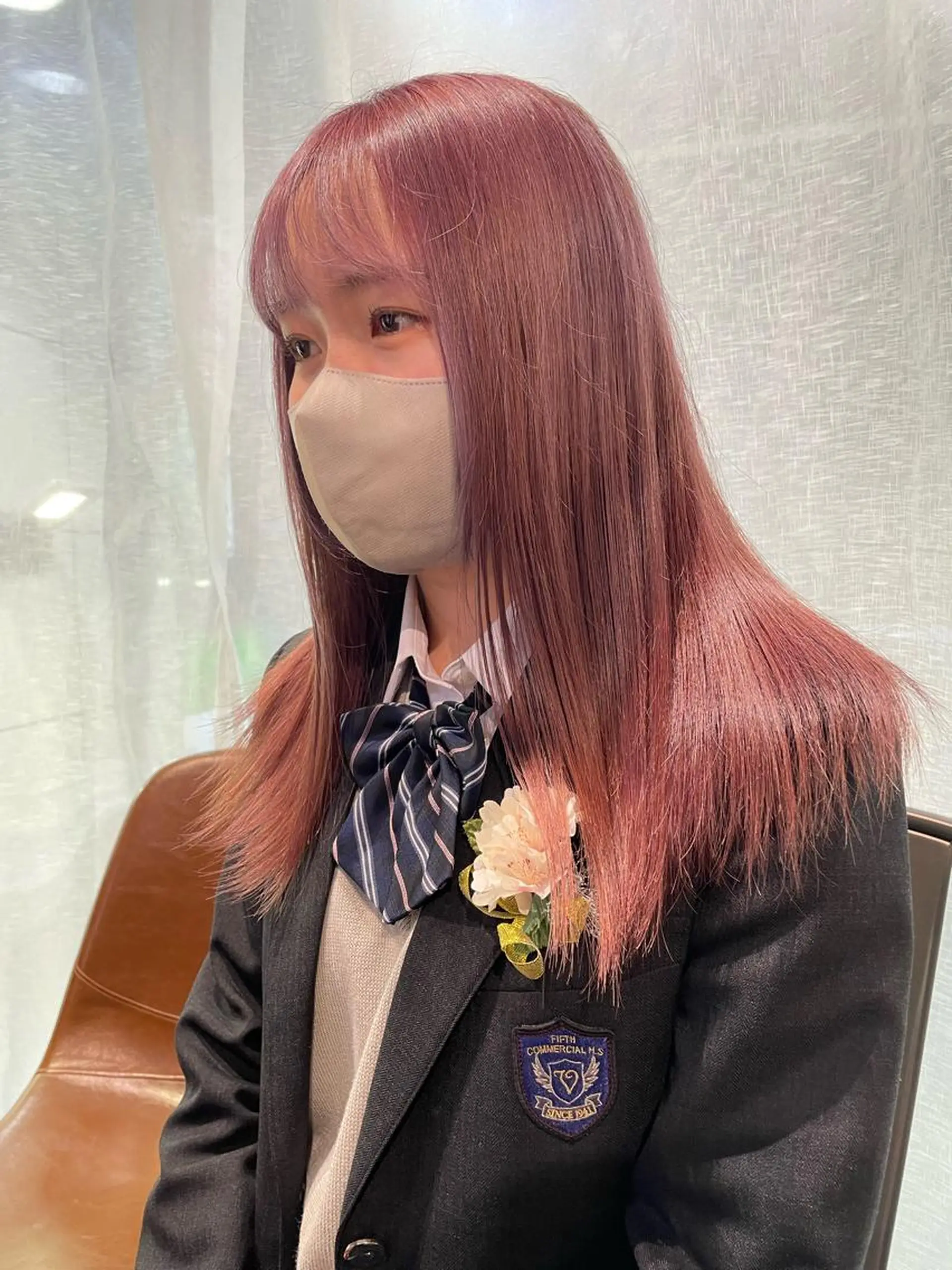 セミロング カラー ハイトーンカラー 学生 ヘアカラー メンズ/艶髪/カラー サクラ🌸のヘアスタイル