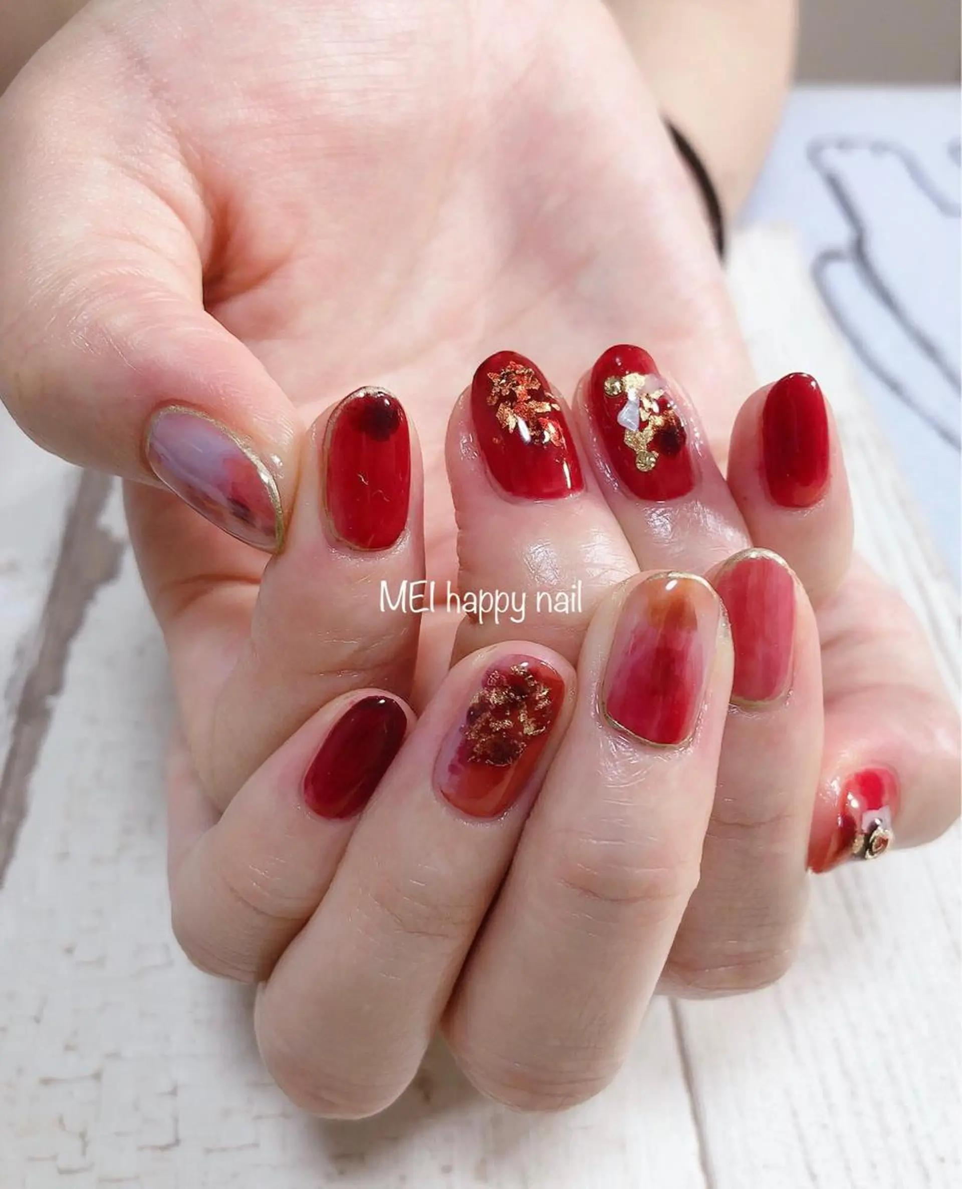 ネイル 北浦和 自爪育成ケアのネイルデザイン