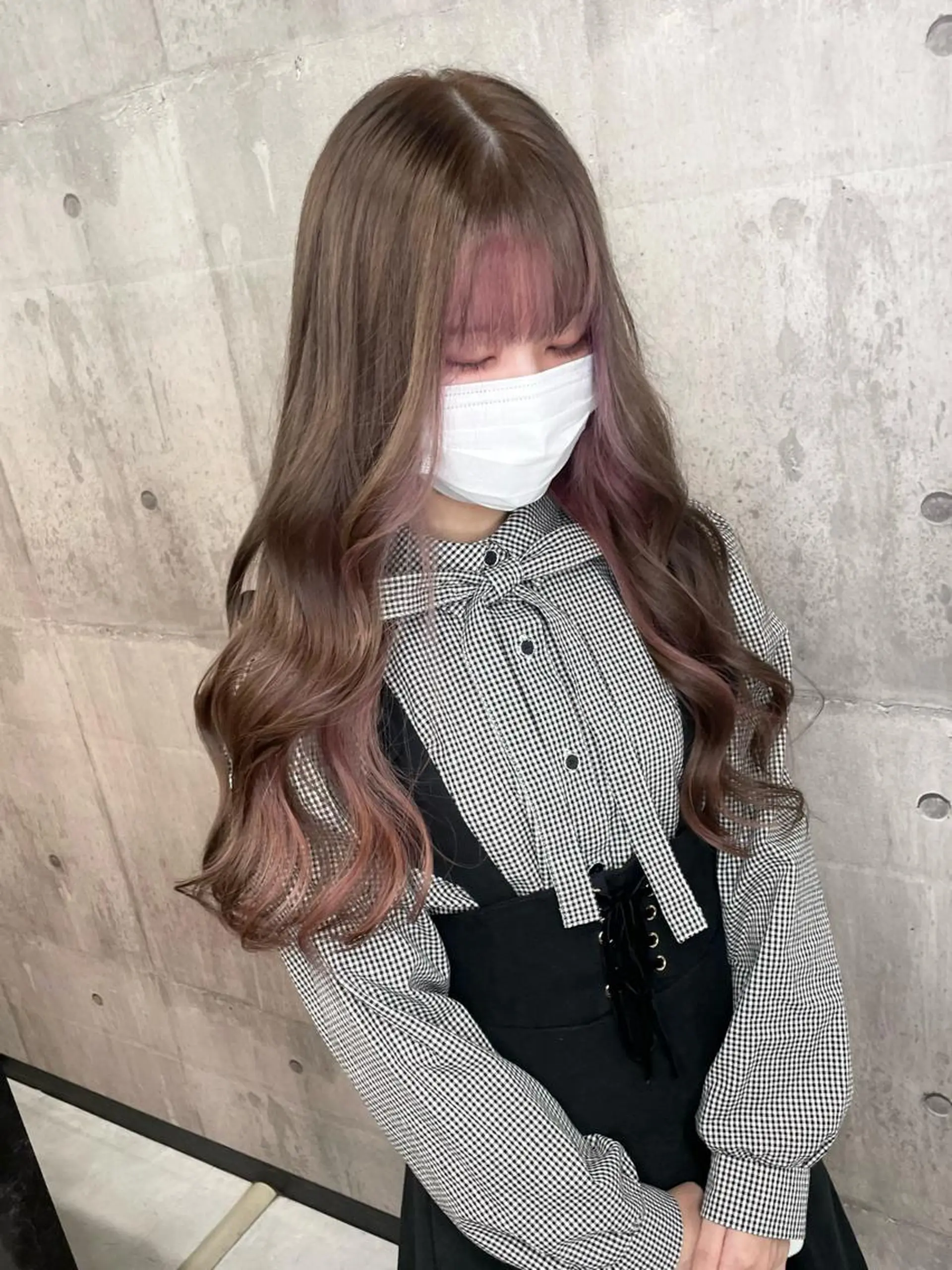 カラー インナーカラー ピンクカラー ヘアカラー トリートメント _WHITE浜松店 もえかのヘアスタイル