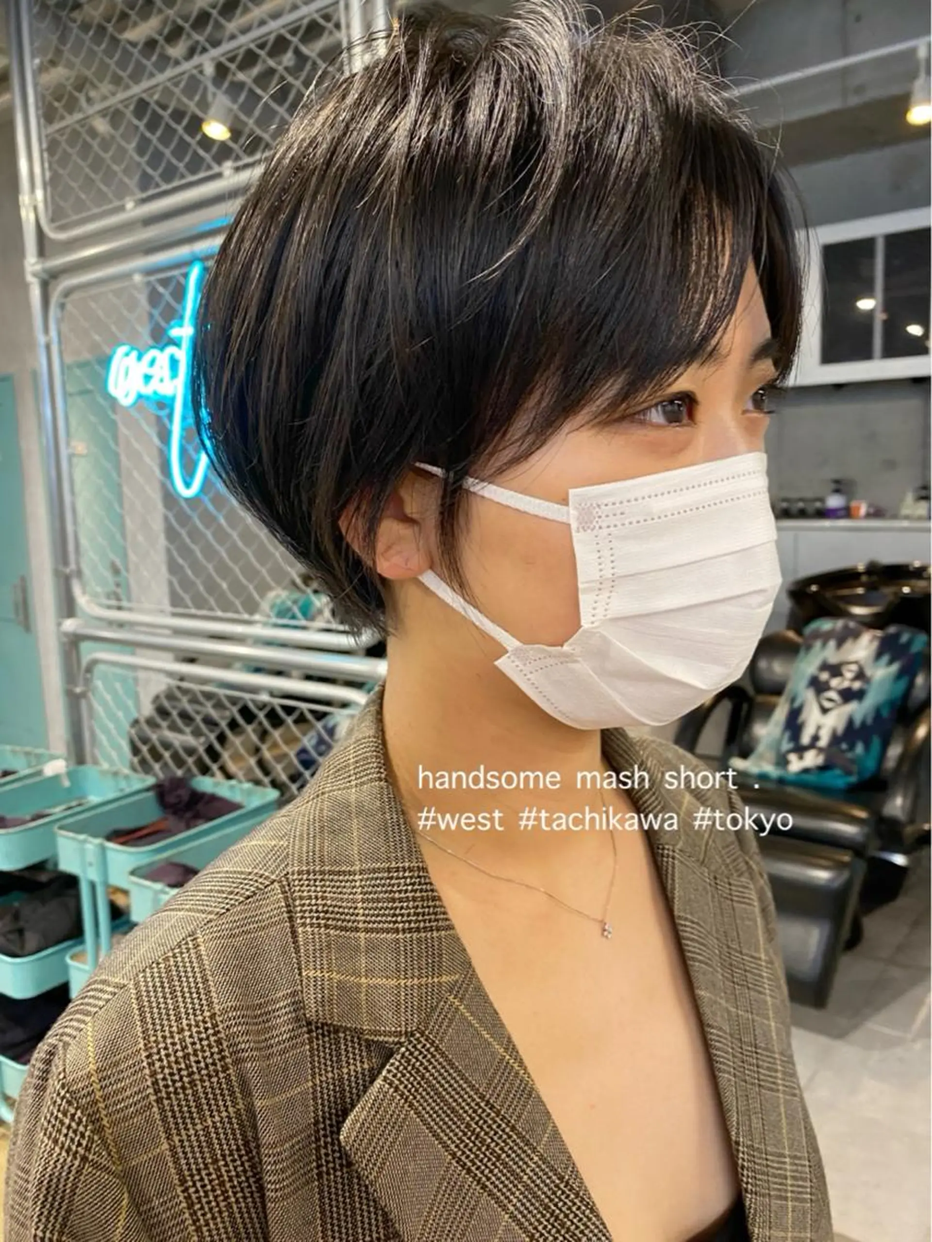 ショート カラー ハンサムショート 丸みショート 学生 ショートヘア 竹嶌 健吾のヘアスタイル