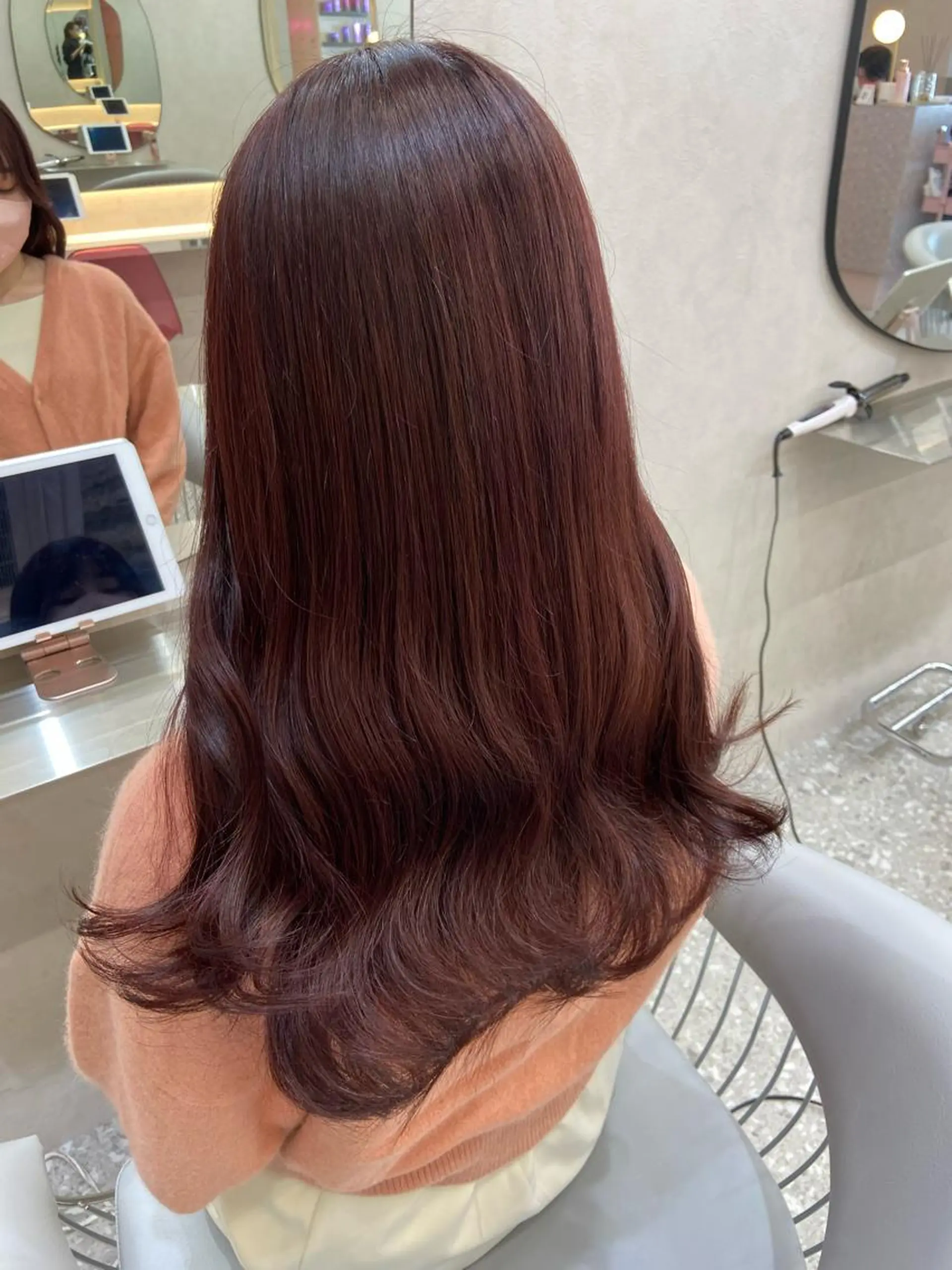 ロング カラー カット ヘアカラー トリートメント 新宿/韓国ヘア 中明度カラー/かやのヘアスタイル