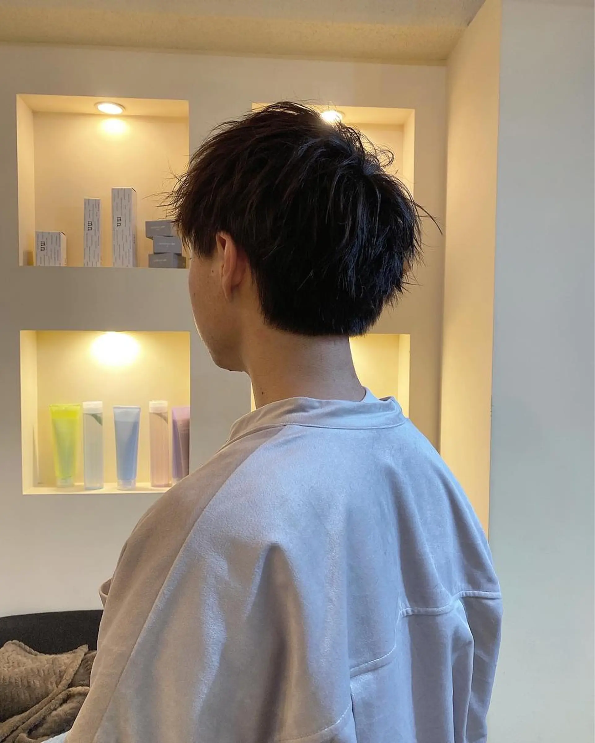 ショート メンズ マッシュ 刈り上げ 【明大前フェード/ メンズパーマ/岳】のヘアスタイル