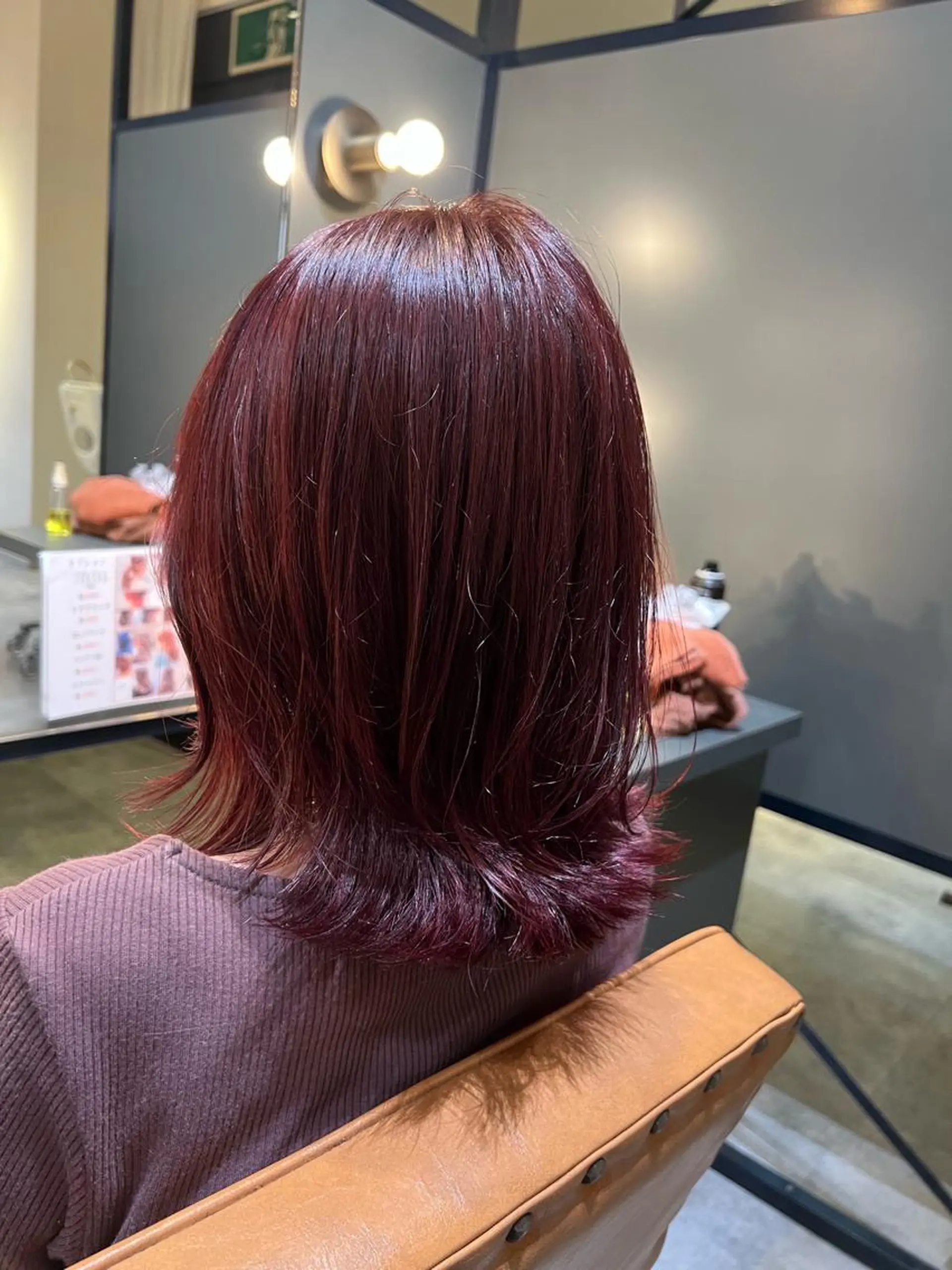 ミディアム カラー ブリーチ ブリーチなしカラー 髪質改善ストレート Kantaのヘアスタイル