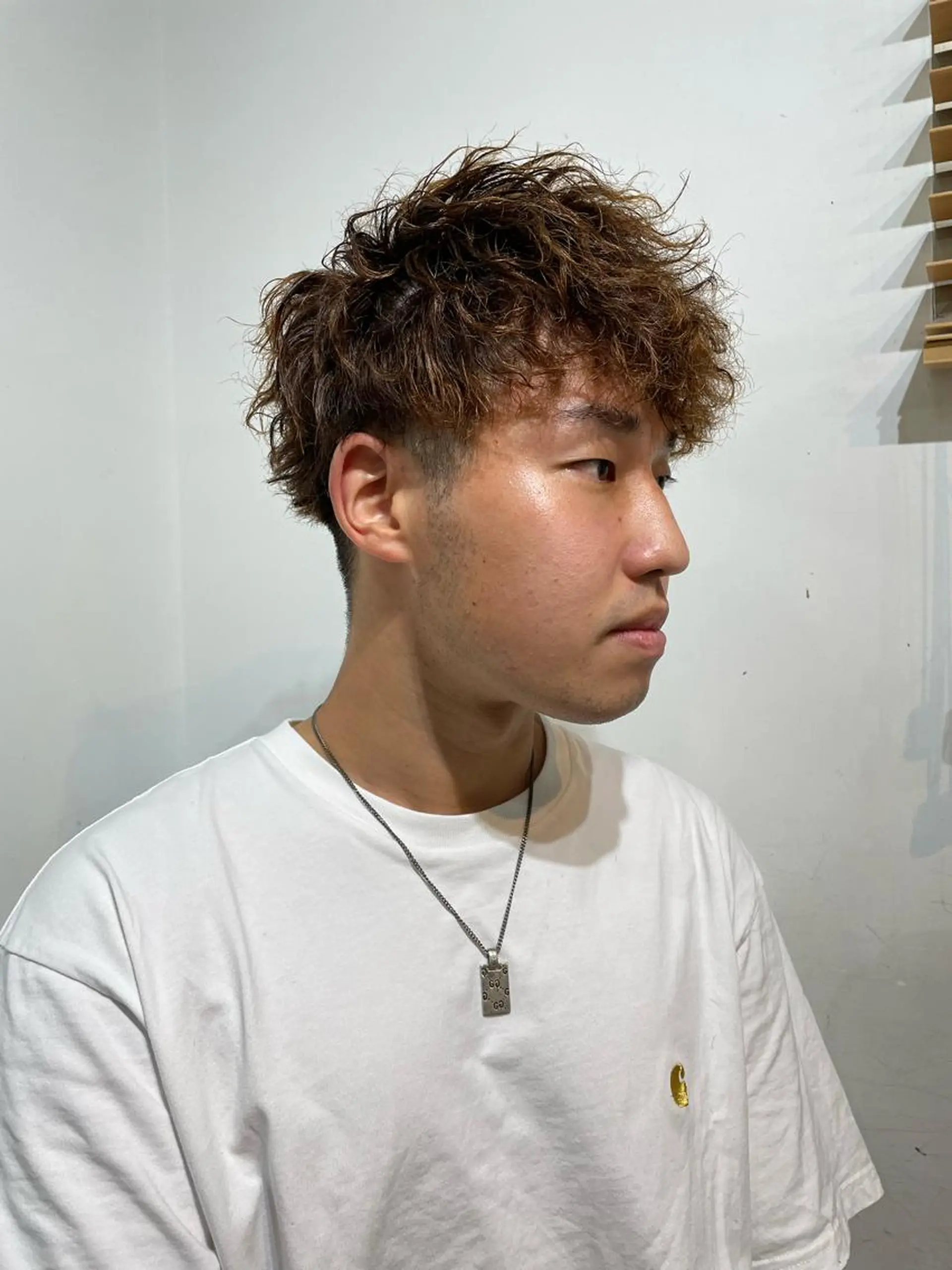 パーマ メンズ 🐬脱白髪染めカラー 清水大世🐬のヘアスタイル