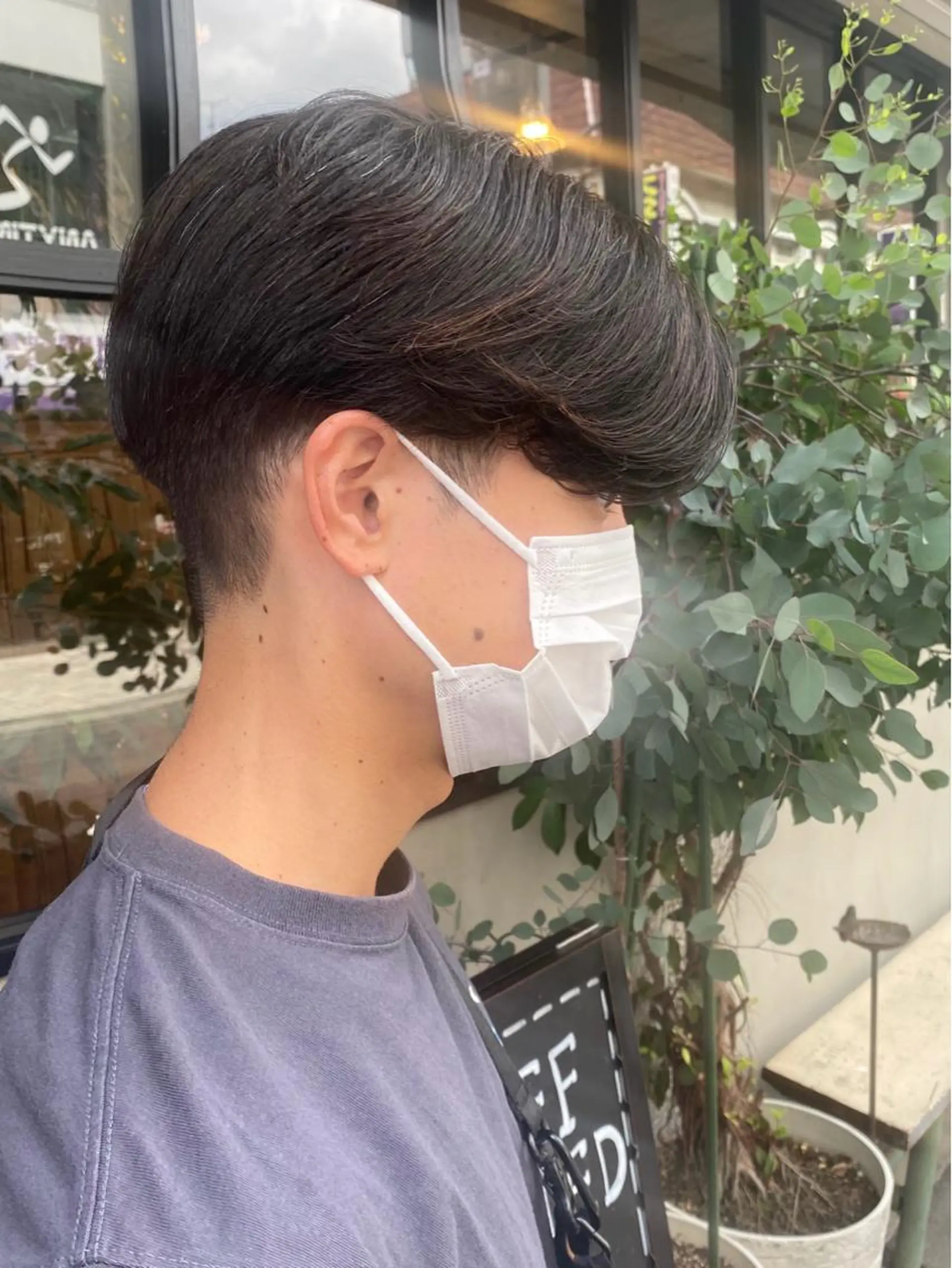 ショート パーマ メンズ カルマパーマ メンズパーマ ツーブロック 【扉gate】野崎 英幸のヘアスタイル