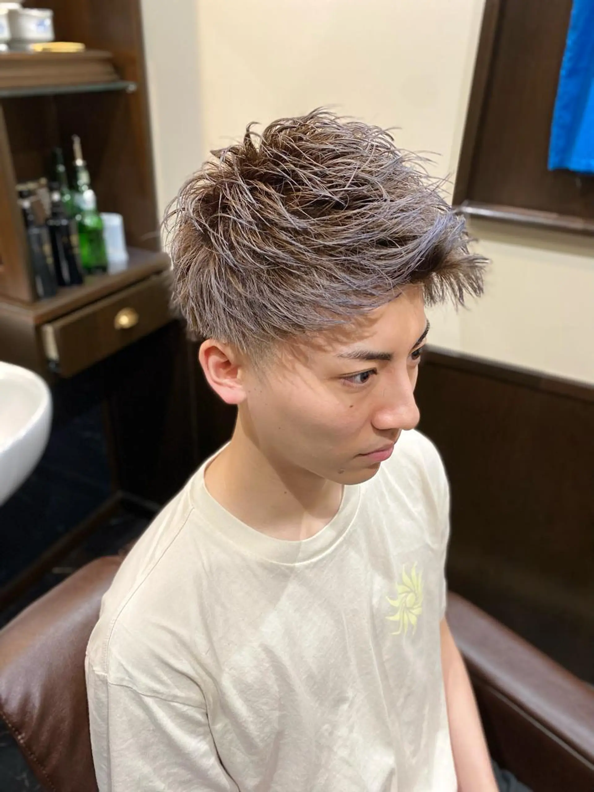 ショート カラー メンズ 山田 哲平のヘアスタイル