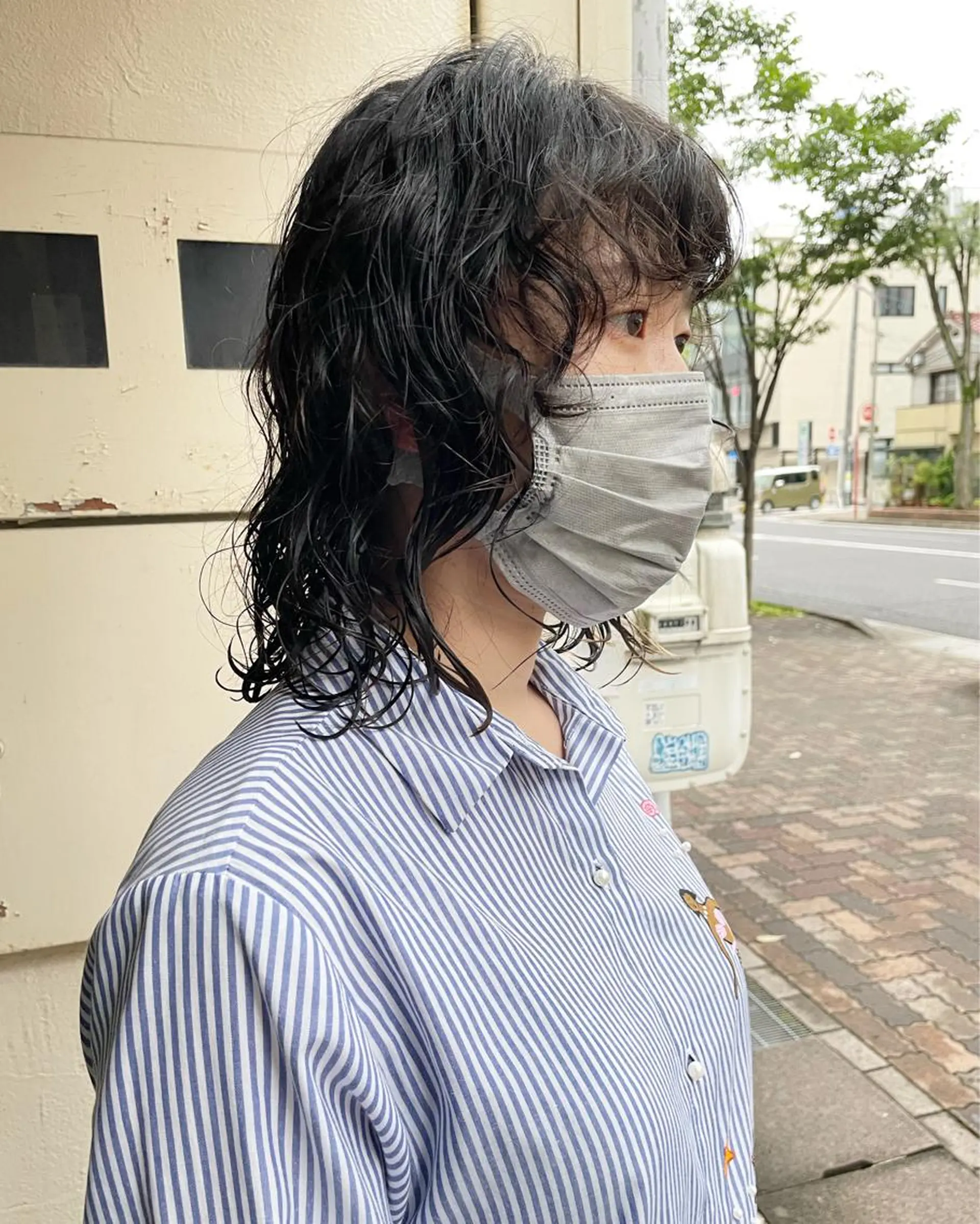 ミディアム パーマ ミディアムパーマ 似合わせカット tomo🍒パーマ ハイトーン似合わせのヘアスタイル