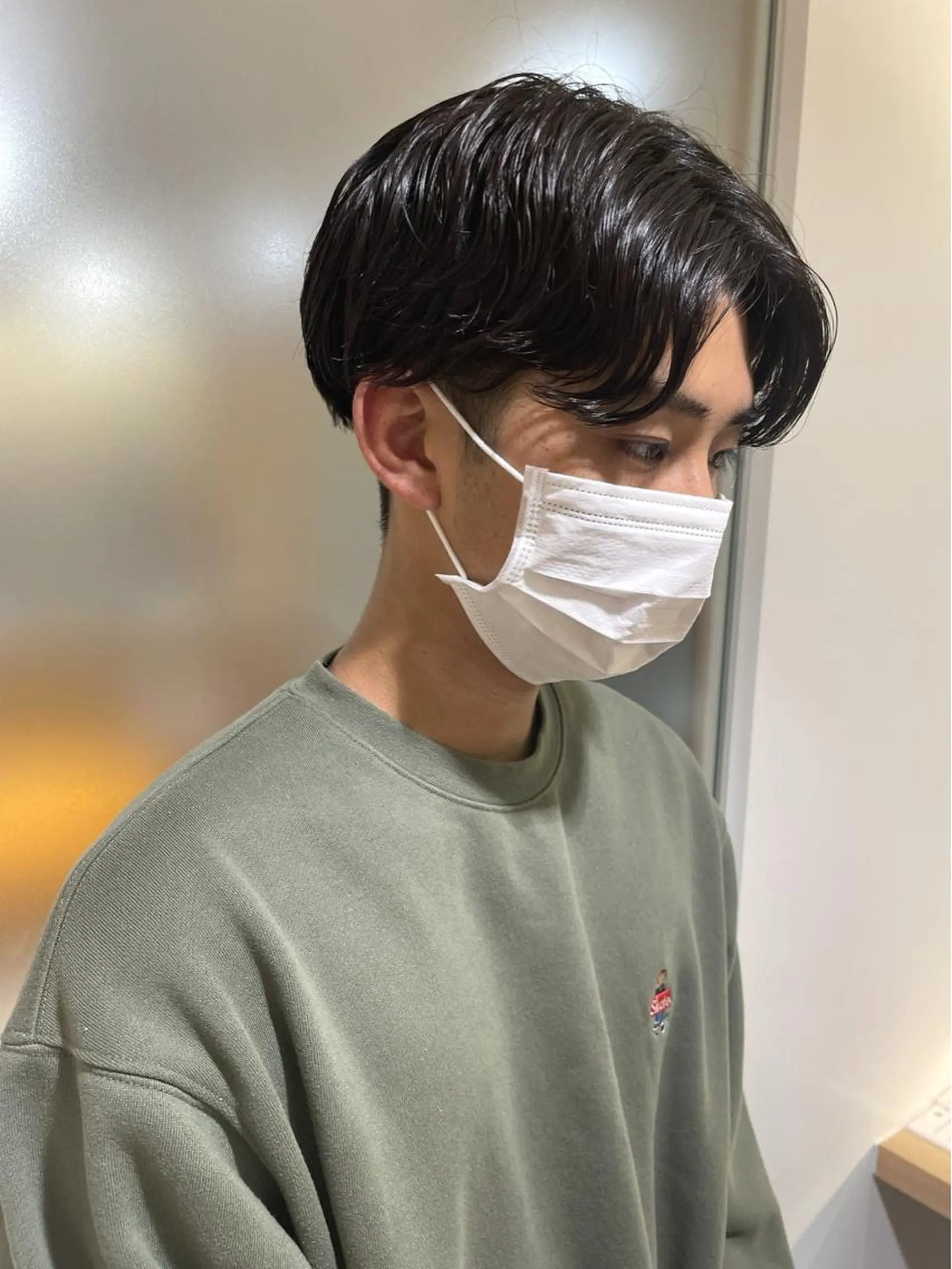 パーマ メンズ カルマパーマ メンズ韓国風 メンズパーマ カット パーマ 佐藤 梨里花 ❤︎のヘアスタイル