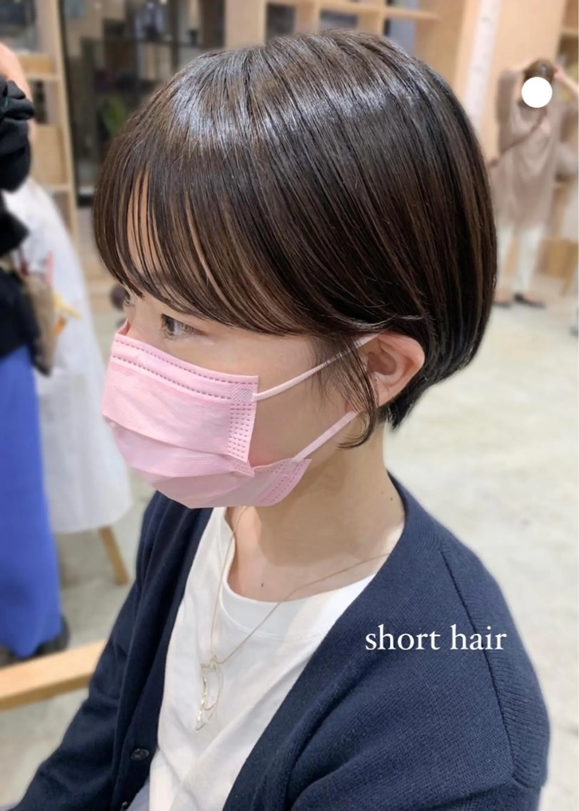 ショート カラー マツエク・マツパ ショートボブ 丸みショート ボブ 似合わせカット おくれ毛 カット トリートメント ヘッドスパ ヘアセット 顔周りカット/アレン ジ/カラー小野寺紗良のヘアスタイル