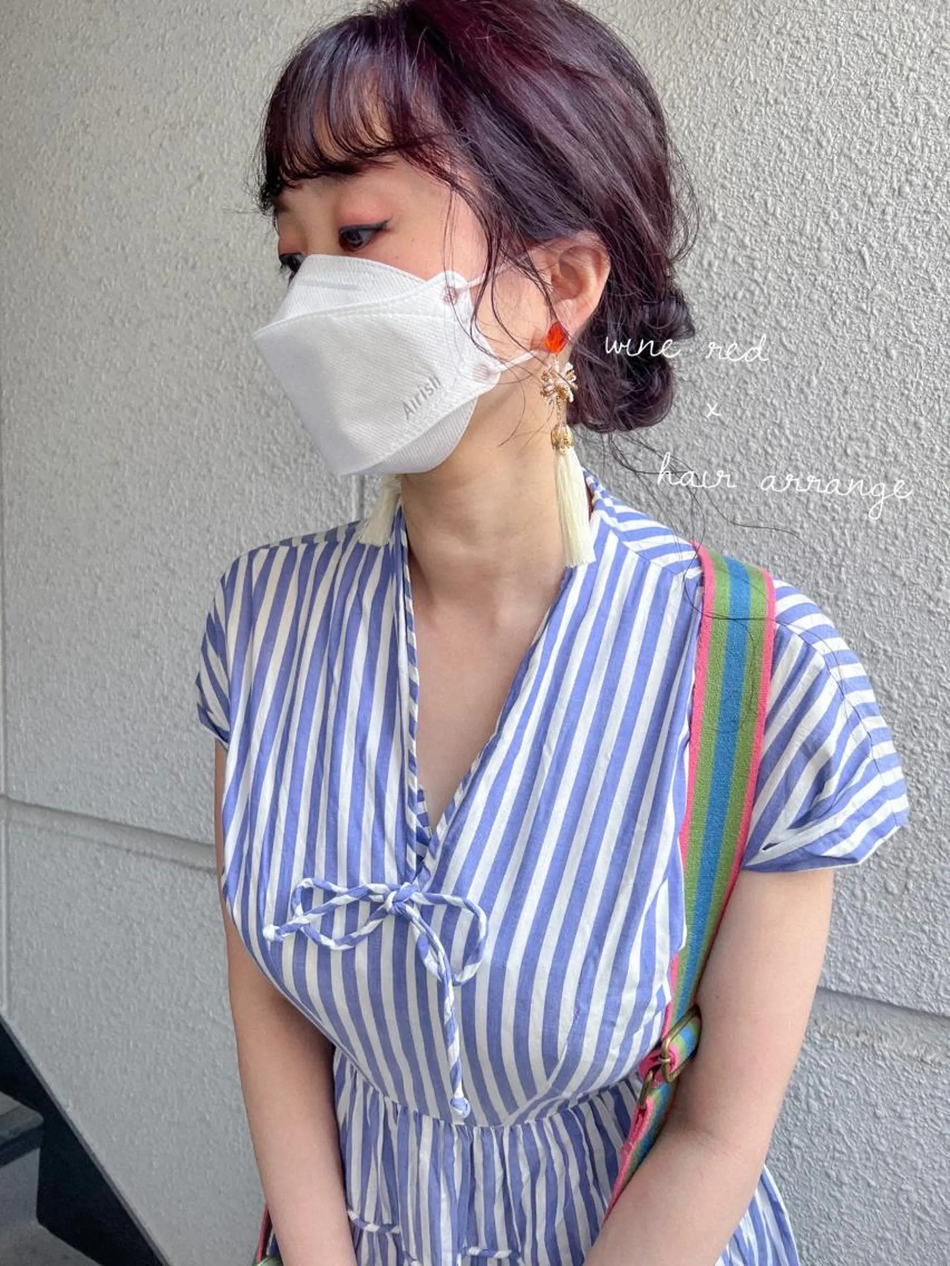 ロング カラー ヘアアレンジ ボルドーカラー カラーパティシエ facce🌼ikoのヘアスタイル