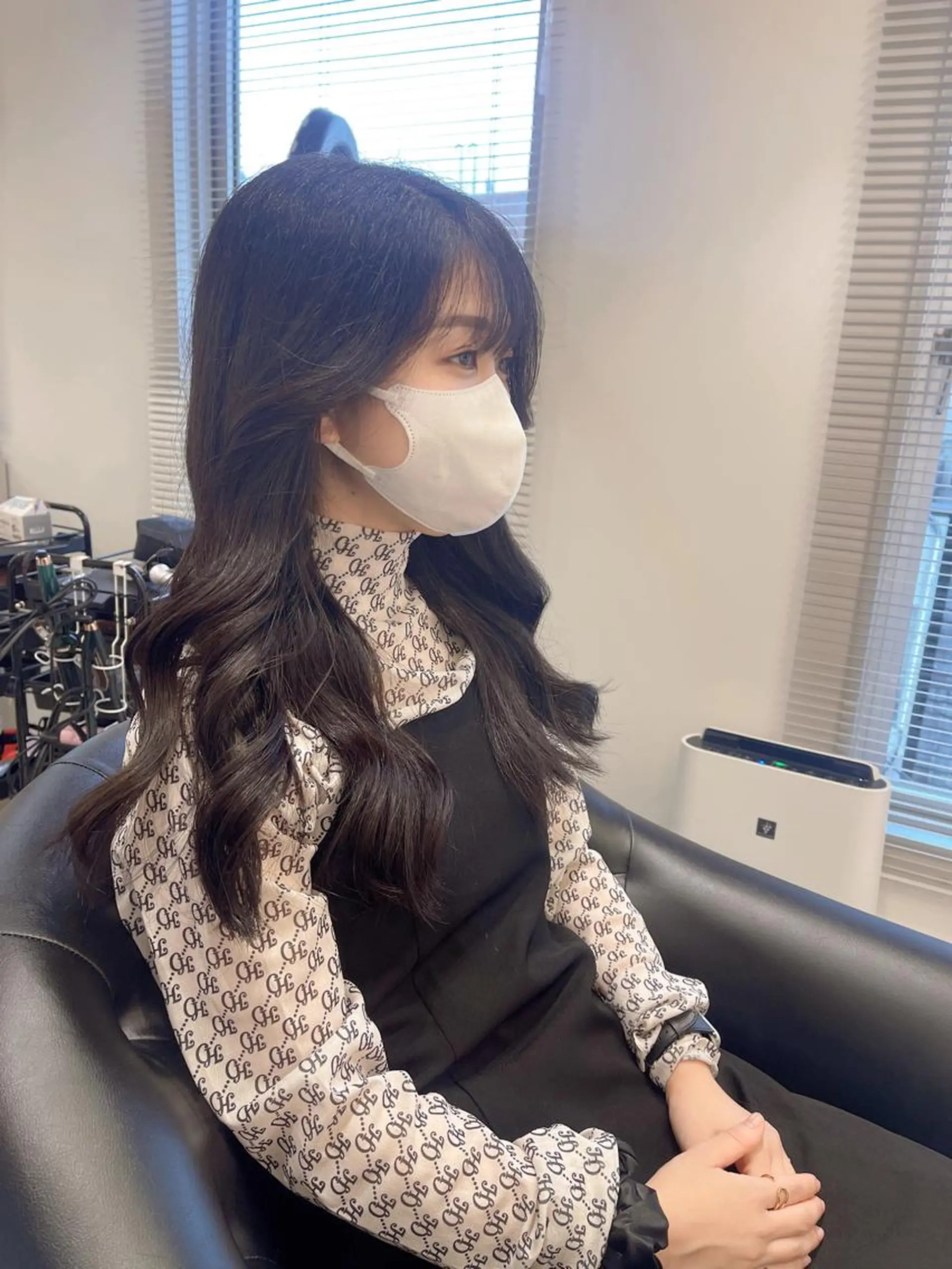 ロング カラー カット ヘアカラー トリートメント &chaLme   心斎橋所属・emi/髪質改善/ 韓国風/艶カラーのヘアスタイル