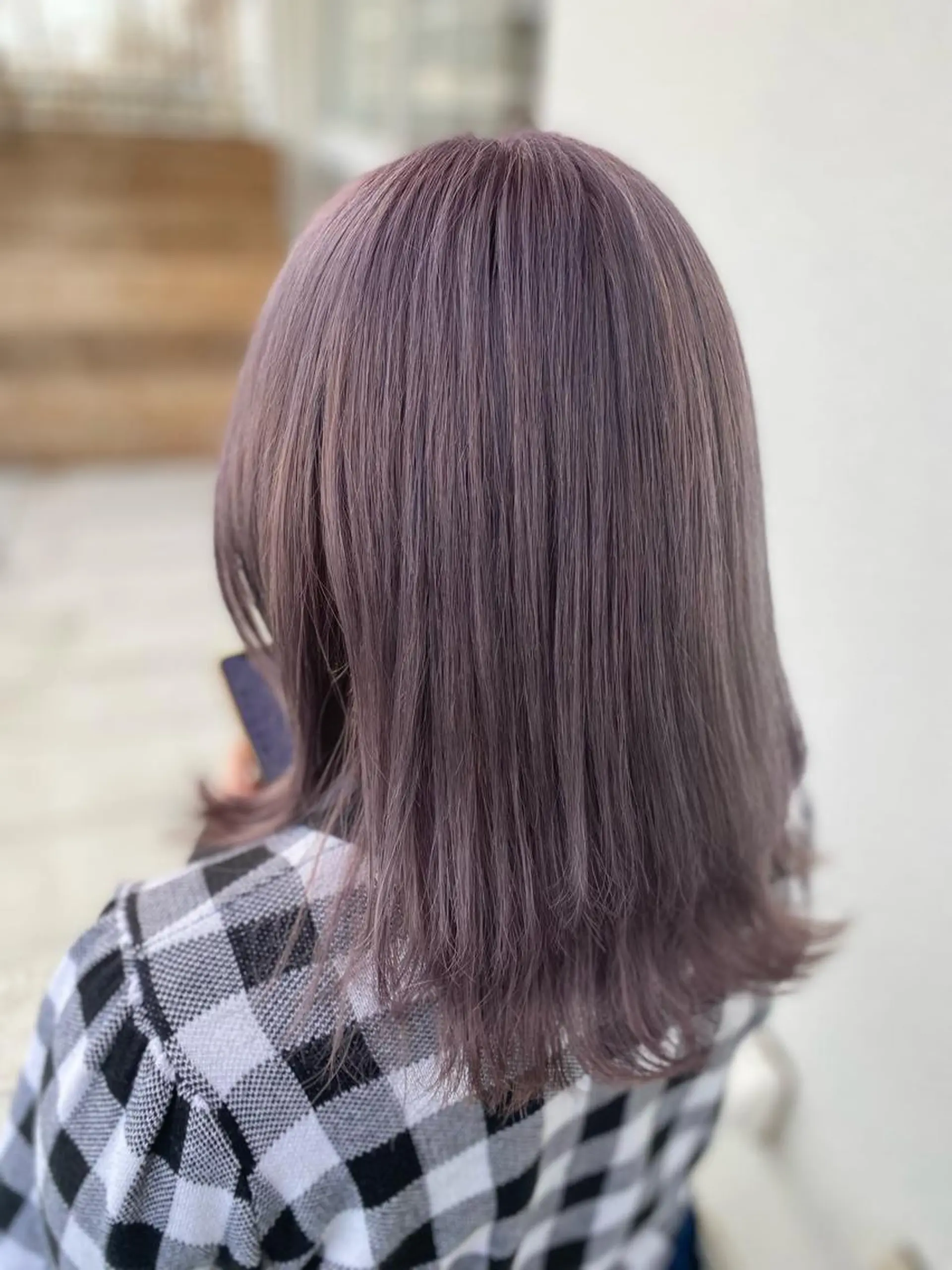 ミディアム カラー ベージュカラー 透明感カラー ラベンダーカラー ラベンダーベージュ 透明感カラー名駅 名駅みゆのヘアスタイル