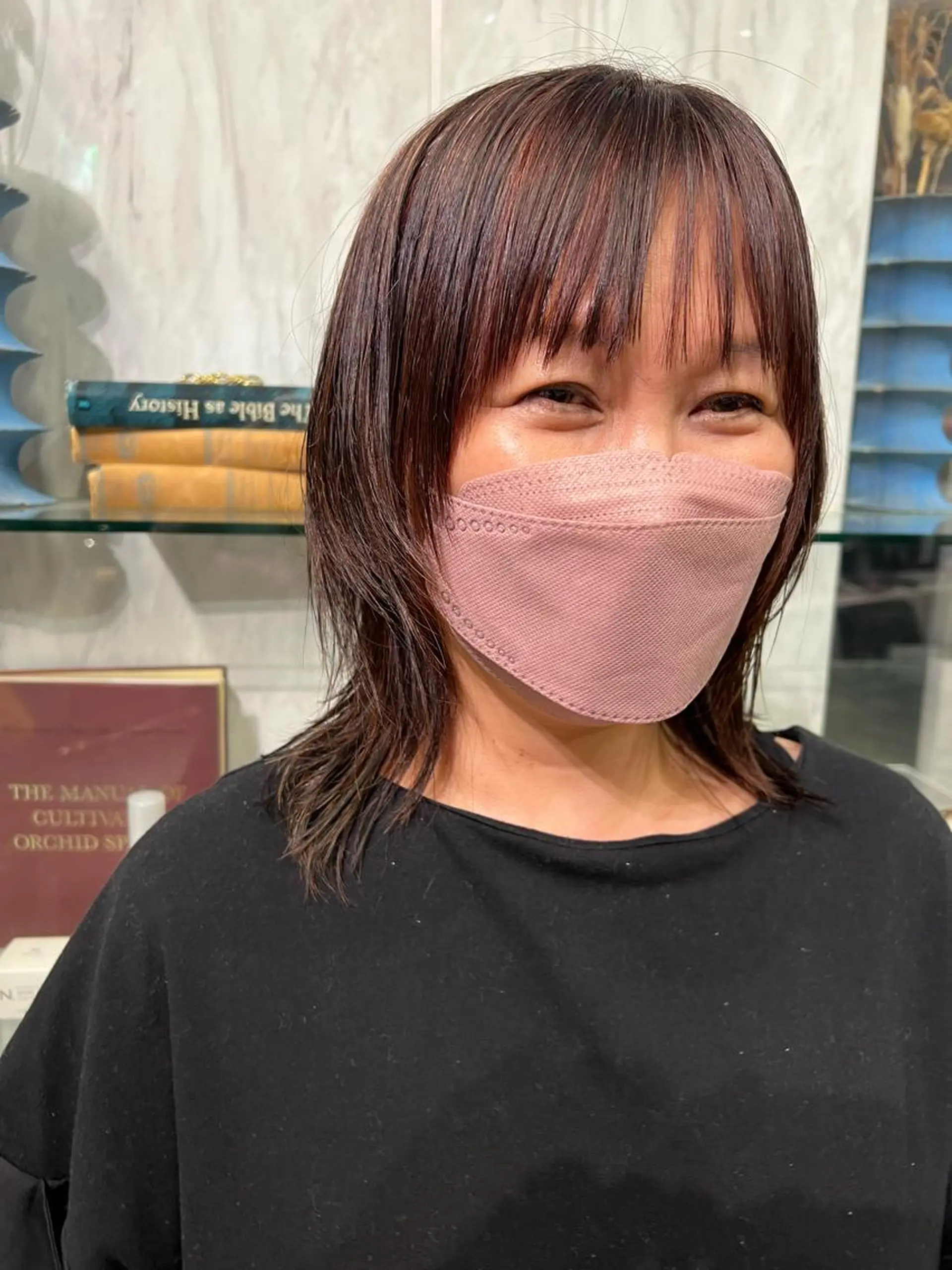 ミディアム パーマ くせ毛 縮毛矯正 ストレートパーマ ROBBY所属・松井美樹/似合わせ ガーリー・韓国のヘアスタイル