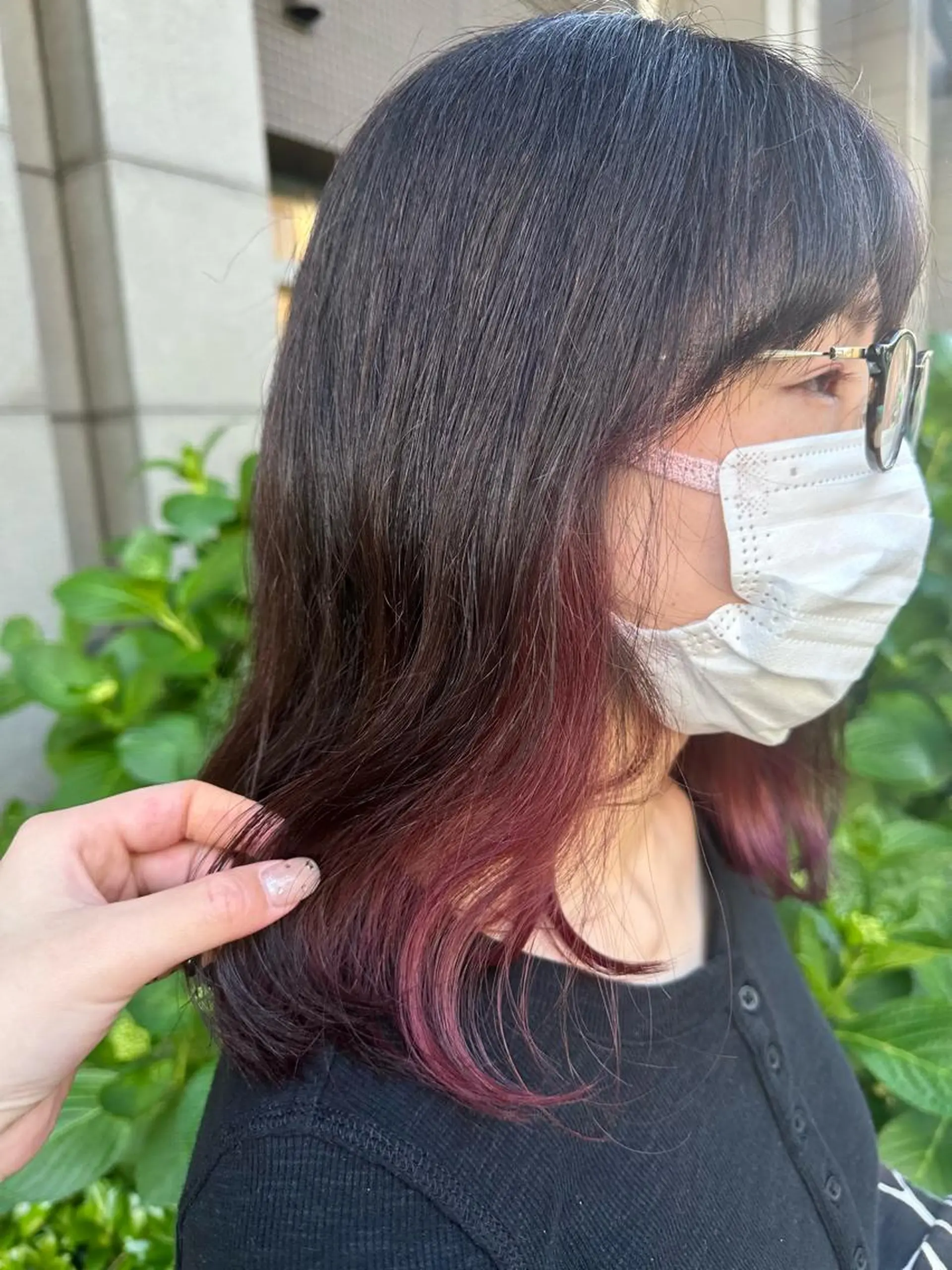 セミロング カラー ヘアアレンジ ピンクカラー Cloe 梅田所属・🌼北口 絢🌼のヘアスタイル