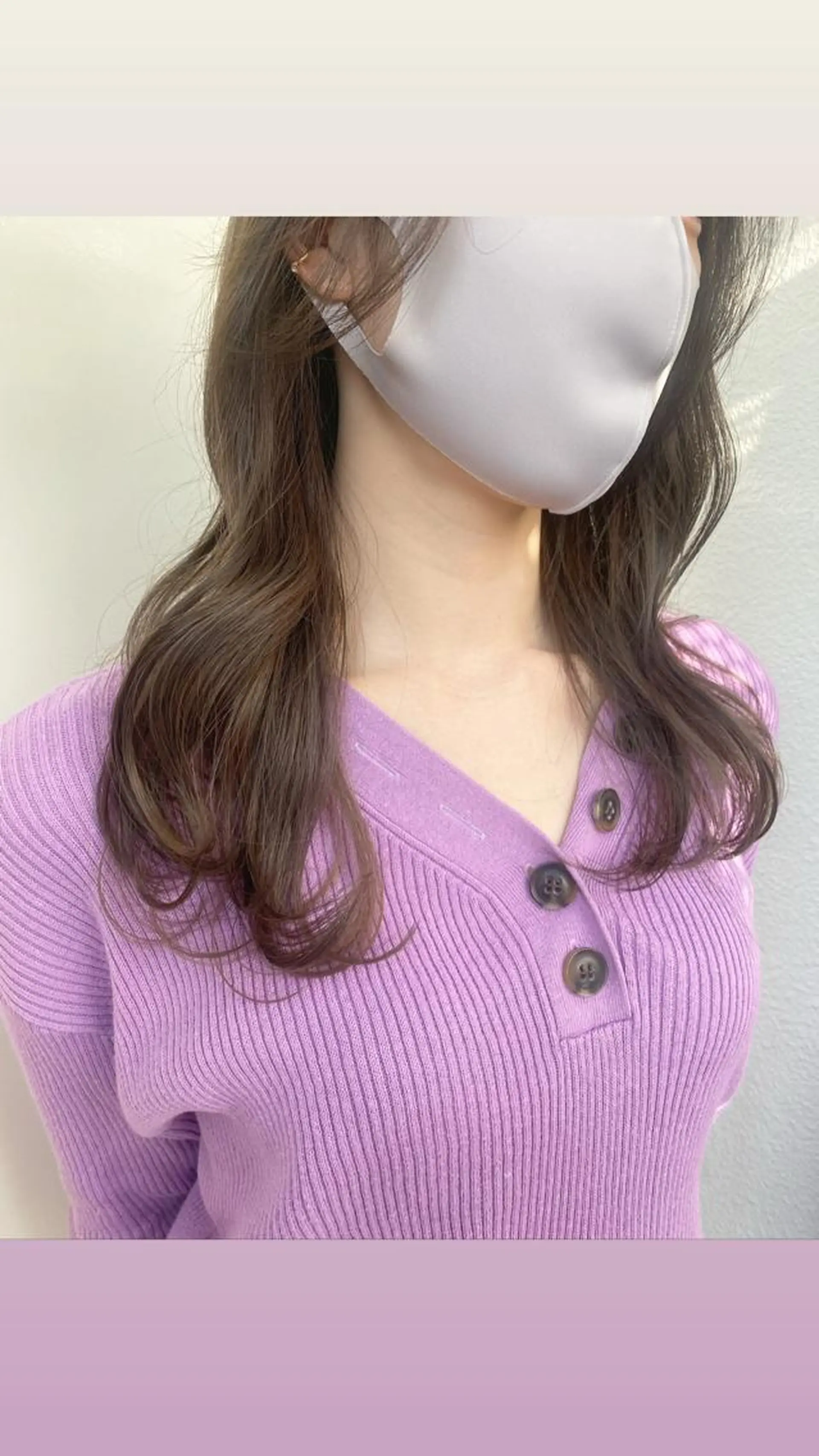 セミロング カラー 韓国ヘア顔周りカット 艶髪ベージュtamaのヘアスタイル