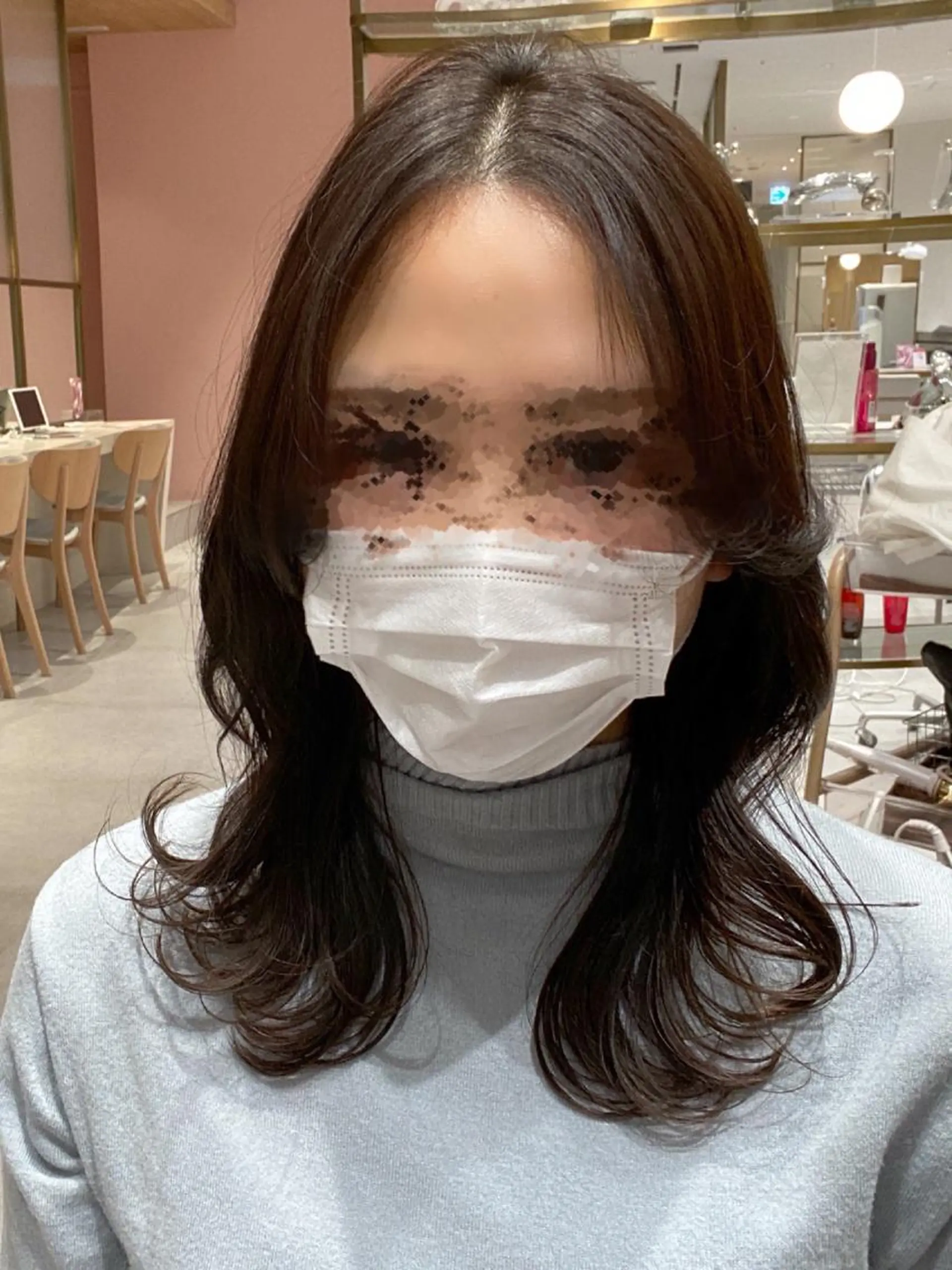 セミロング カラー 小野寺瑞希 /最小顔カットのヘアスタイル