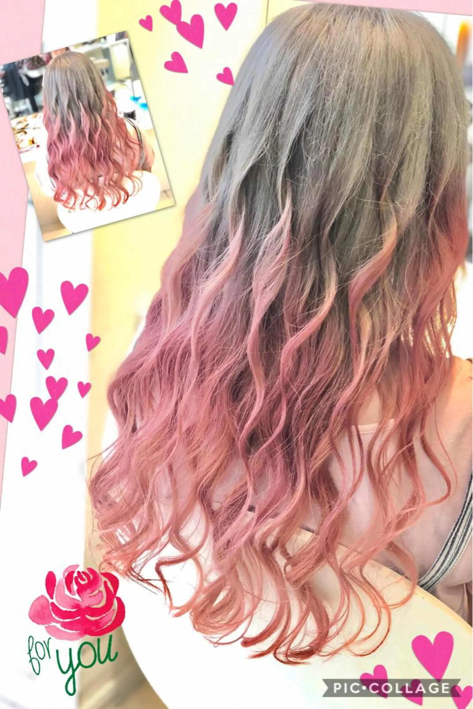 ロング カラー ブリーチ ケアブリーチ 透明感カラー グラデーションカラー イルミナカラー ヘアカラー トリートメント ヘアセット 永島 桜のヘアスタイル