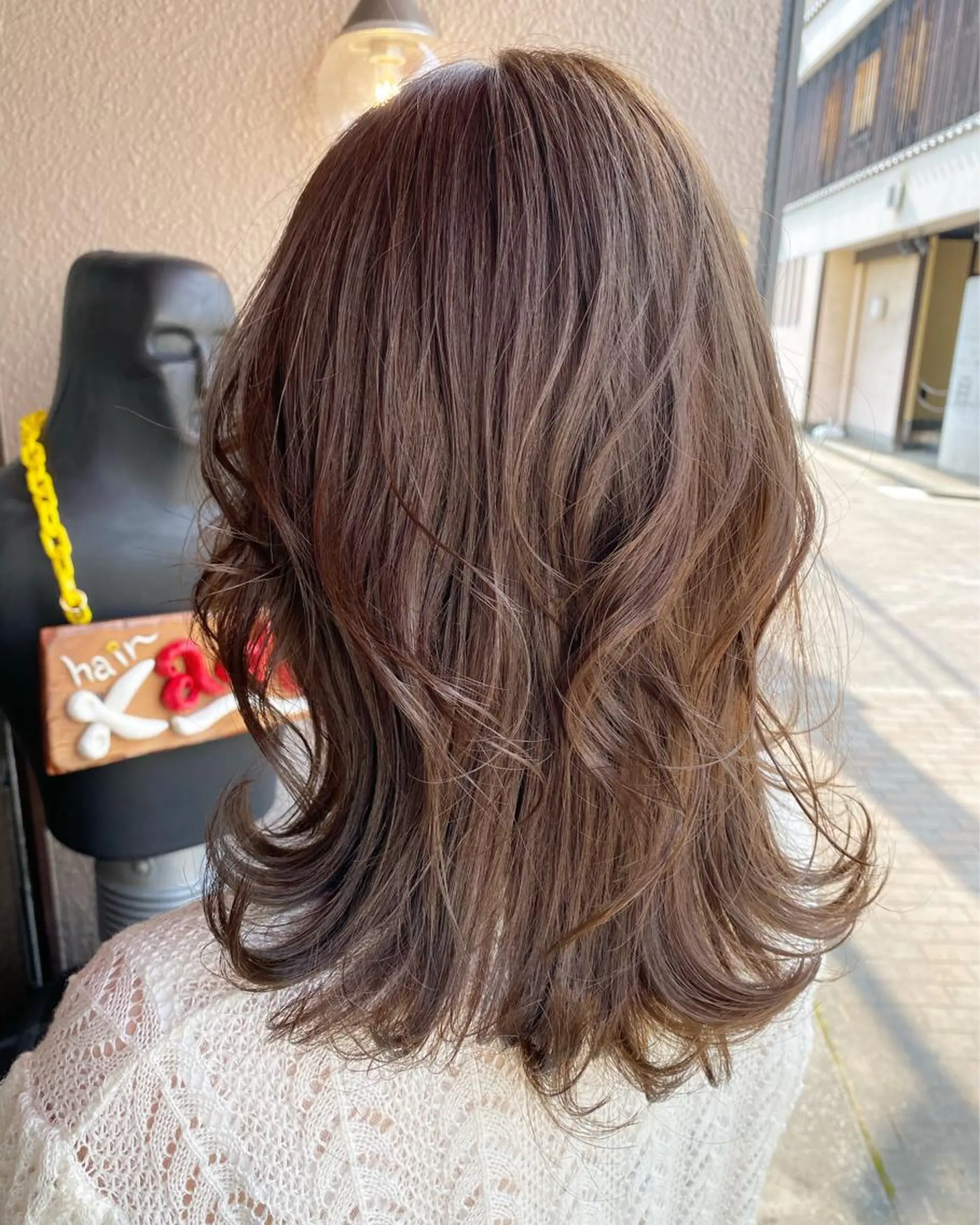 ミディアム カラー ブリーチ ダブルカラー ヘアカラー 玉木 育実のヘアスタイル