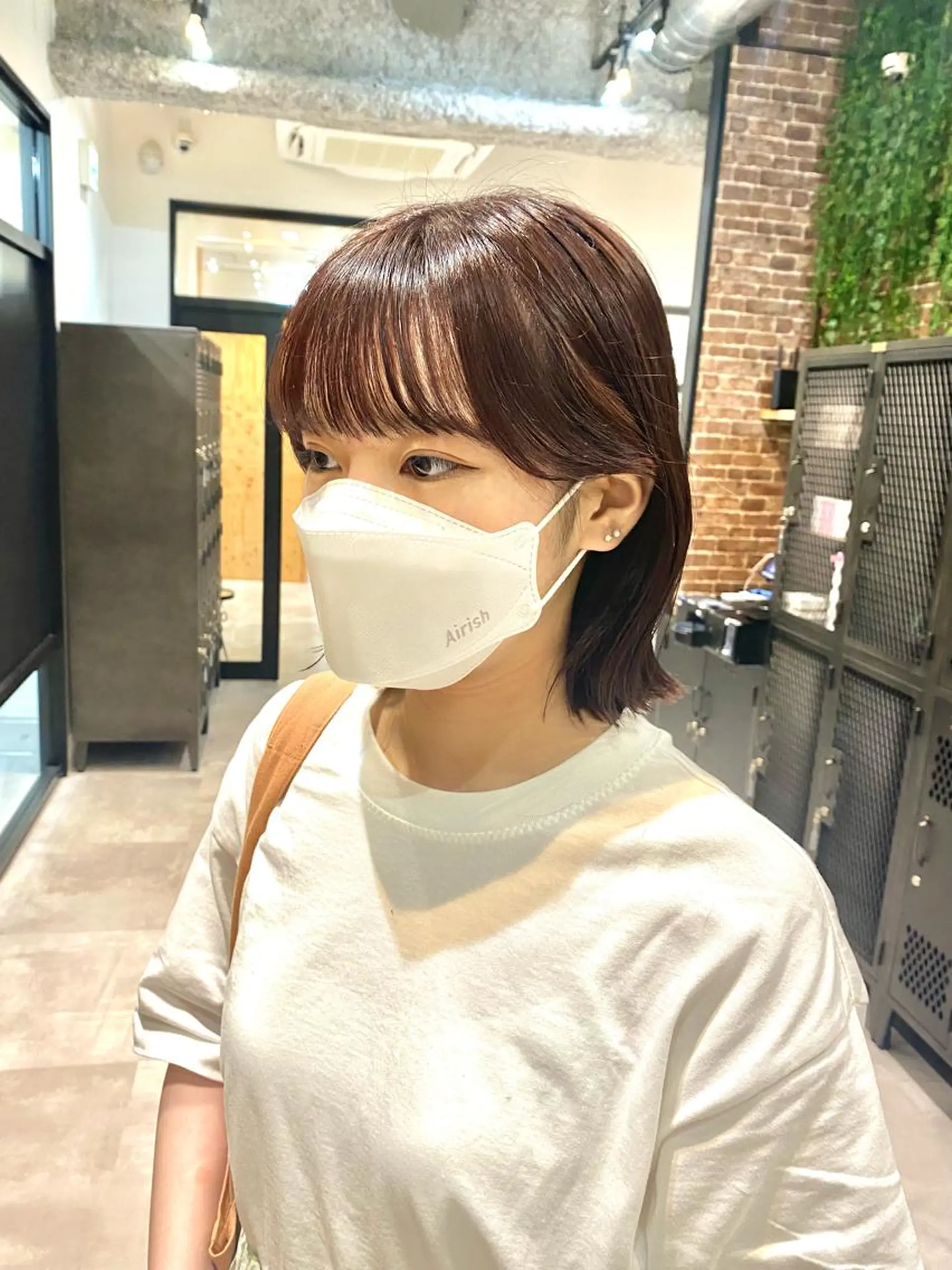 ショート カラー ブラウンカラー ピンクカラー ピンクブラウン ボブ しおり/パーマ/ newi町田のヘアスタイル