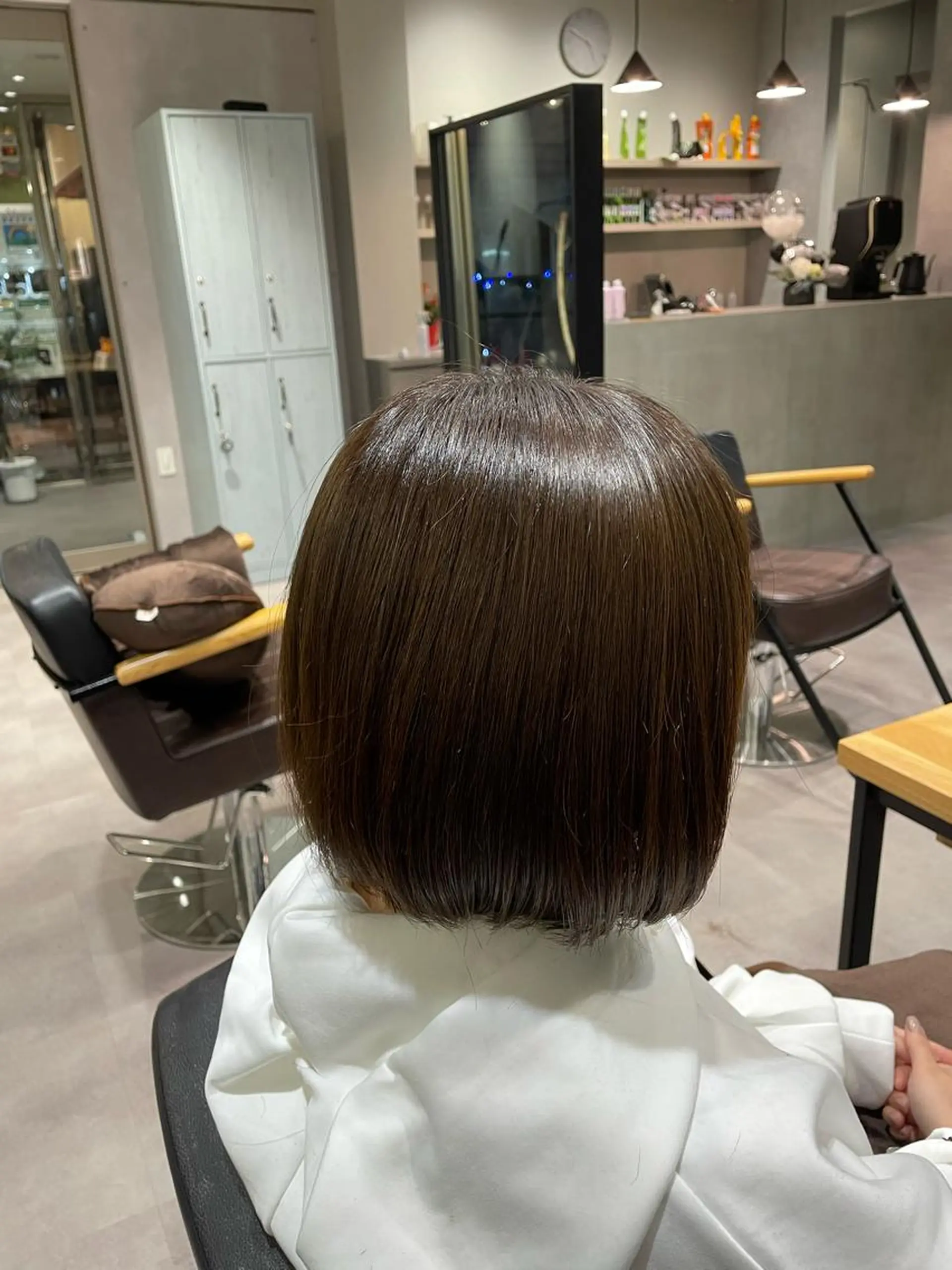 ミディアム アッシュ 韓国風カラー ボブ 髪質改善 韓国風ヘア 韓国風/オシャレ /縮毛矯正/滝口琴未のヘアスタイル