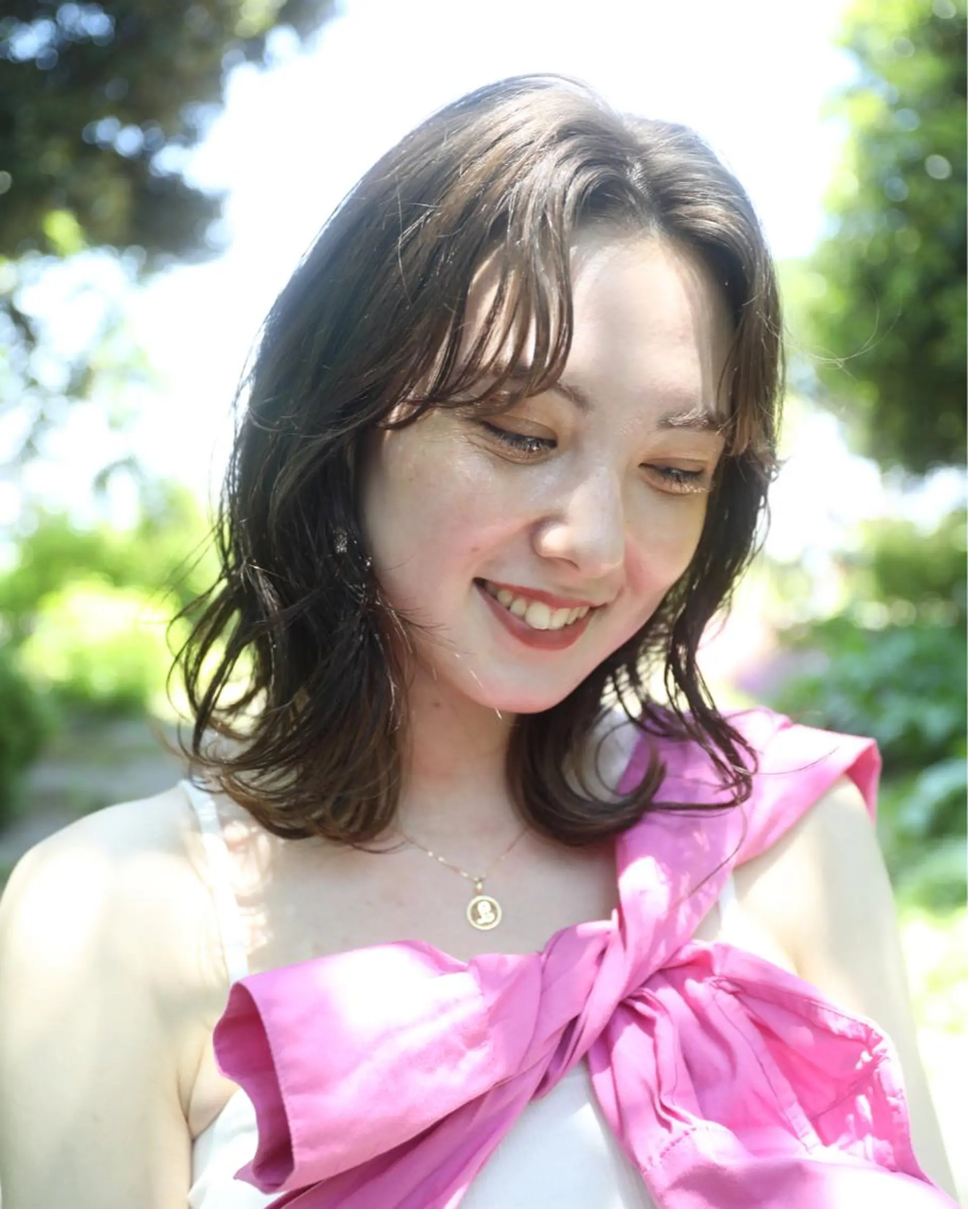 セミロング カラー ヘアアレンジ カット ヘアカラー トリートメント サソウ ユリエ🥥のヘアスタイル