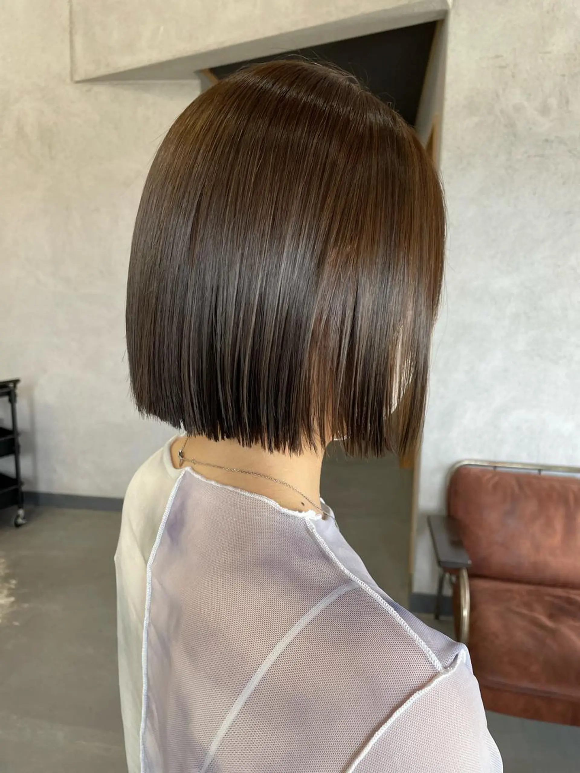 ショート カラー グレージュ オレンジ ヘアカラー ヘッドスパ CALVINA所属・岡田 真綾のヘアスタイル