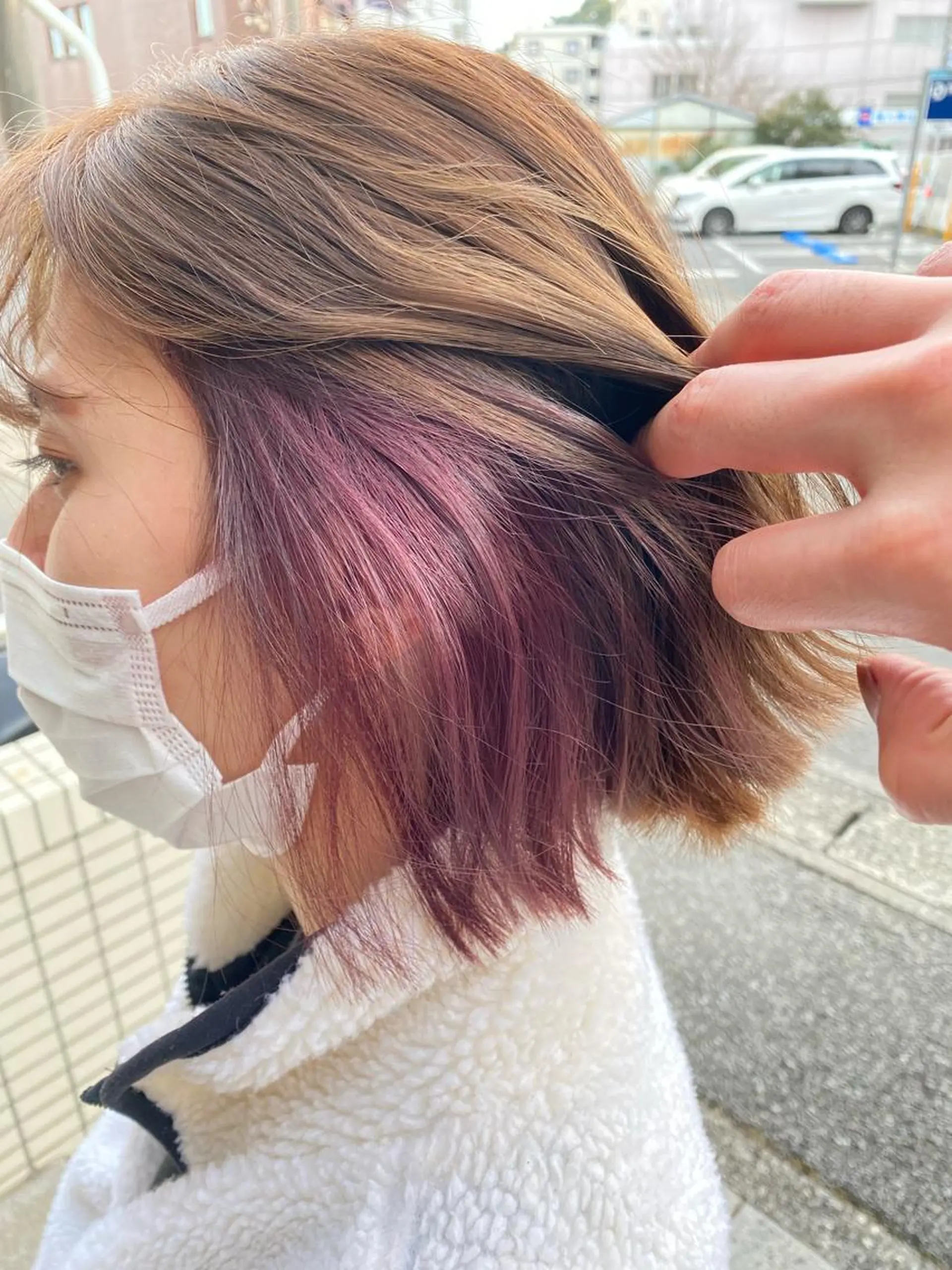 ショート カラー インナーカラー ピンクカラー カット ヘアカラー 野呂 隼人のヘアスタイル