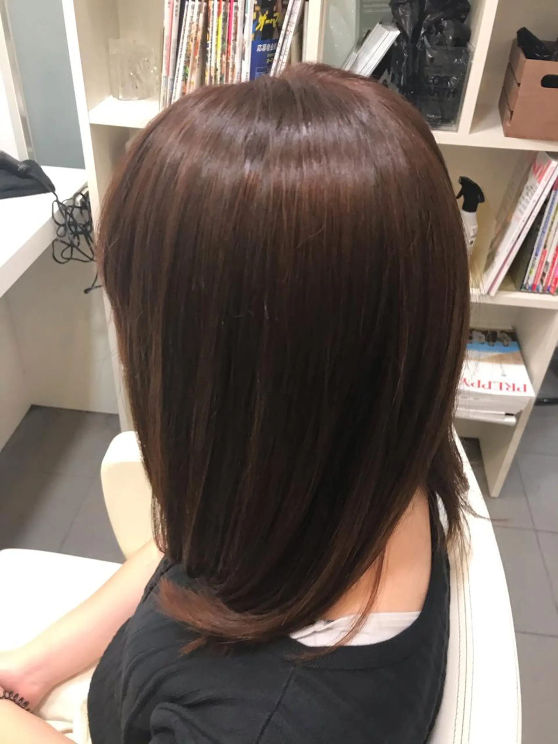 ミディアム カラー YASU🍎CUT 赤系カラー/ヘアケアのヘアスタイル