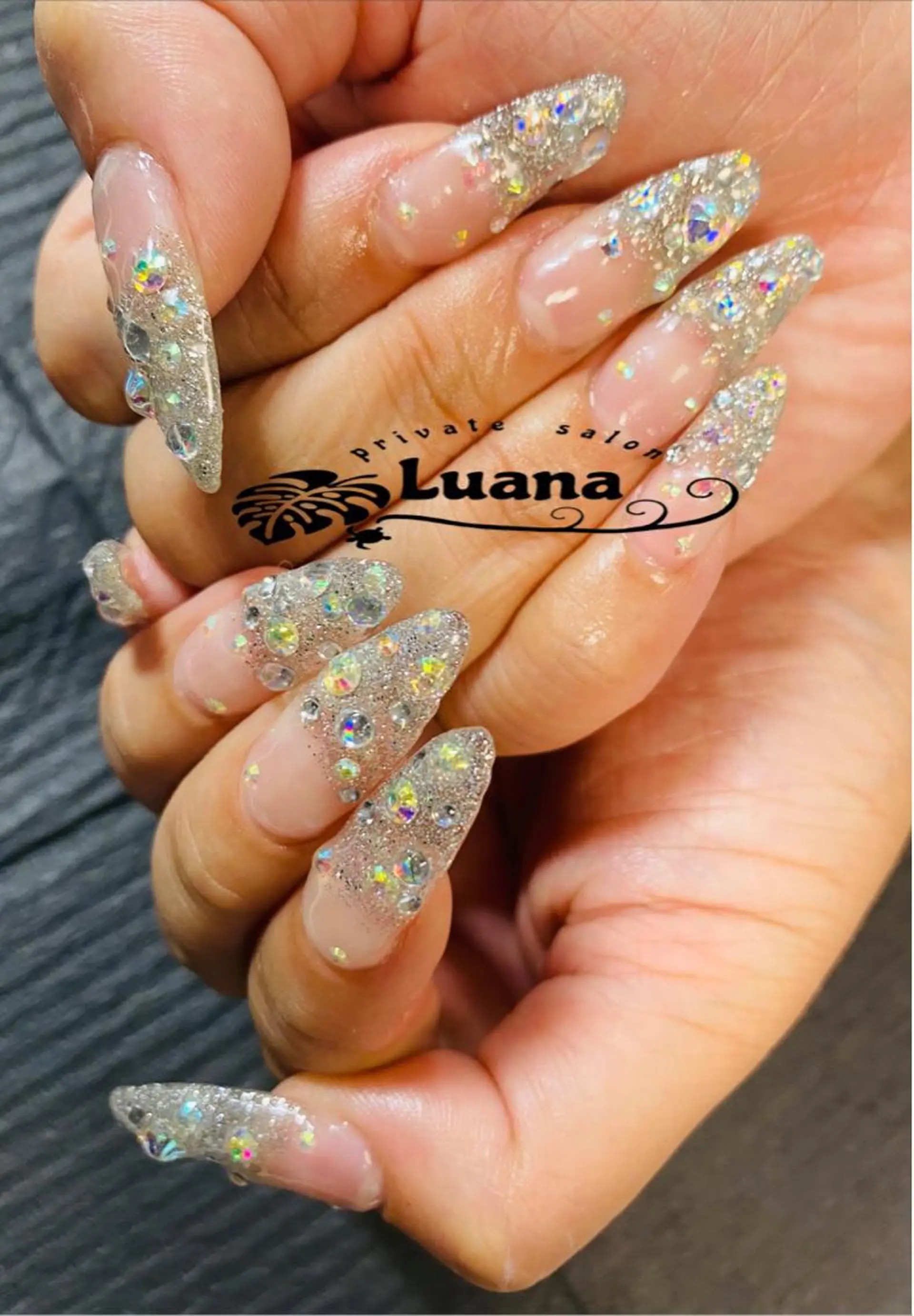 ネイル 長さ出し 持ち込み 自宅ネイルサロン ルアナのネイルデザイン