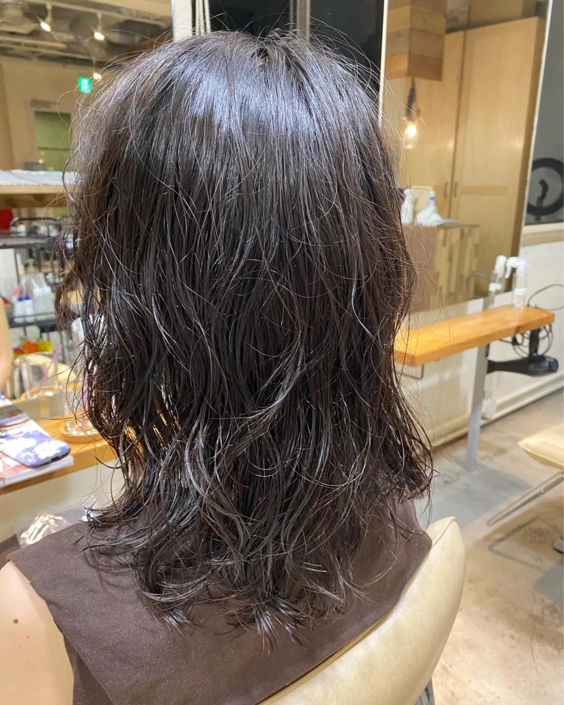 ロング パーマ レイヤーカット パーマ美容師 hanaのヘアスタイル
