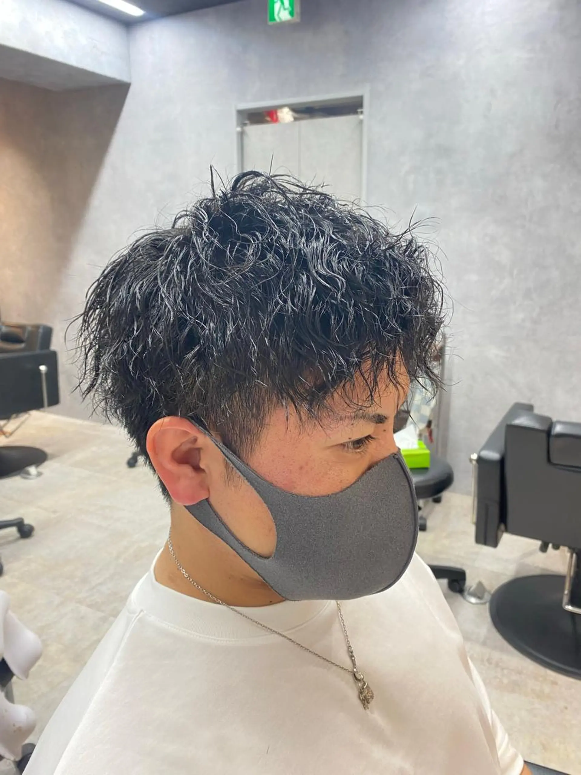 ショート パーマ メンズ メンズパーマ ツイストスパイラルパーマ スパイラルパーマ ツイストスパイラル/ メンズ特化/中川誠也のヘアスタイル