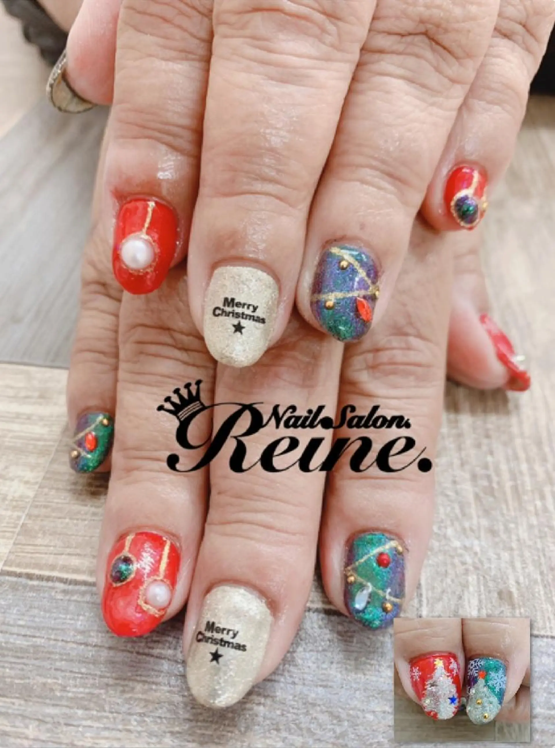 ネイル 冬ネイル クリスマス Nailsalon Reine所属・玉栄 伶奈のネイルデザイン
