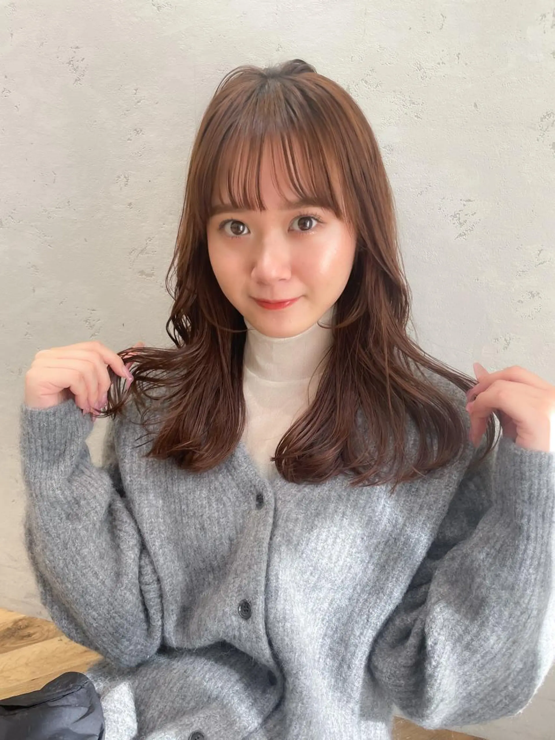 セミロング カット ヘアカラー トリートメント 産休中2026.4月 復帰予定/野崎華代のヘアスタイル